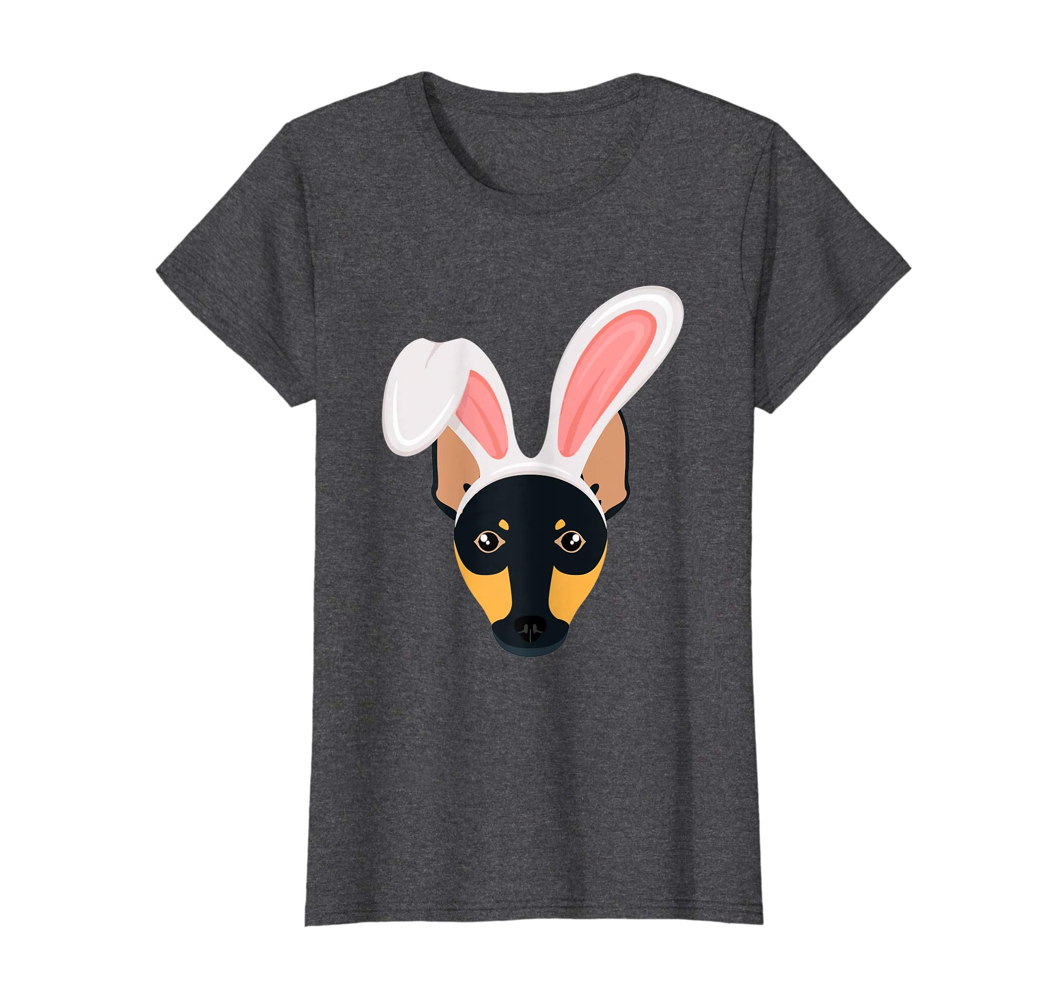 Miniature Pinscher Dressed As Easter Bunny Rabbit Ears Shirt