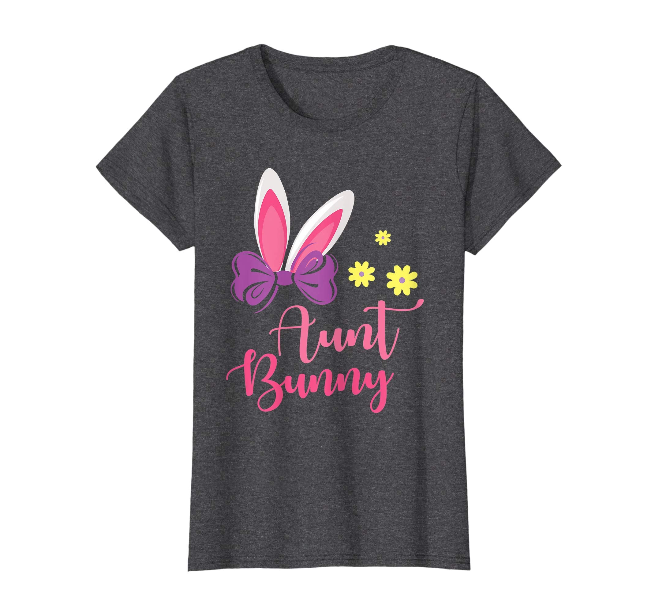 Flowers Bunny Rabbit Girl Face Happy Easter Shirt Aunt Bunny