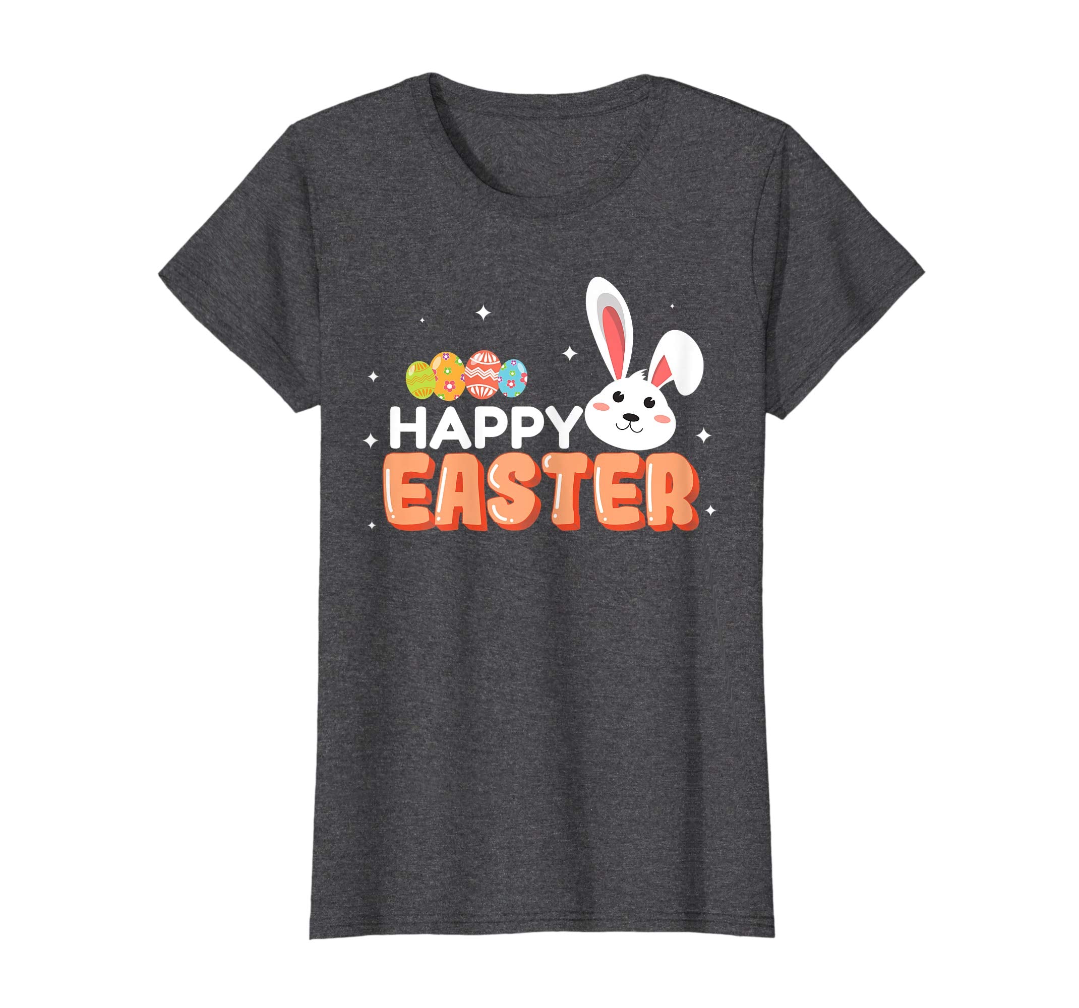 Happy Easter T-Shirt with Bunny and Bunnies Eggs Cartoon
