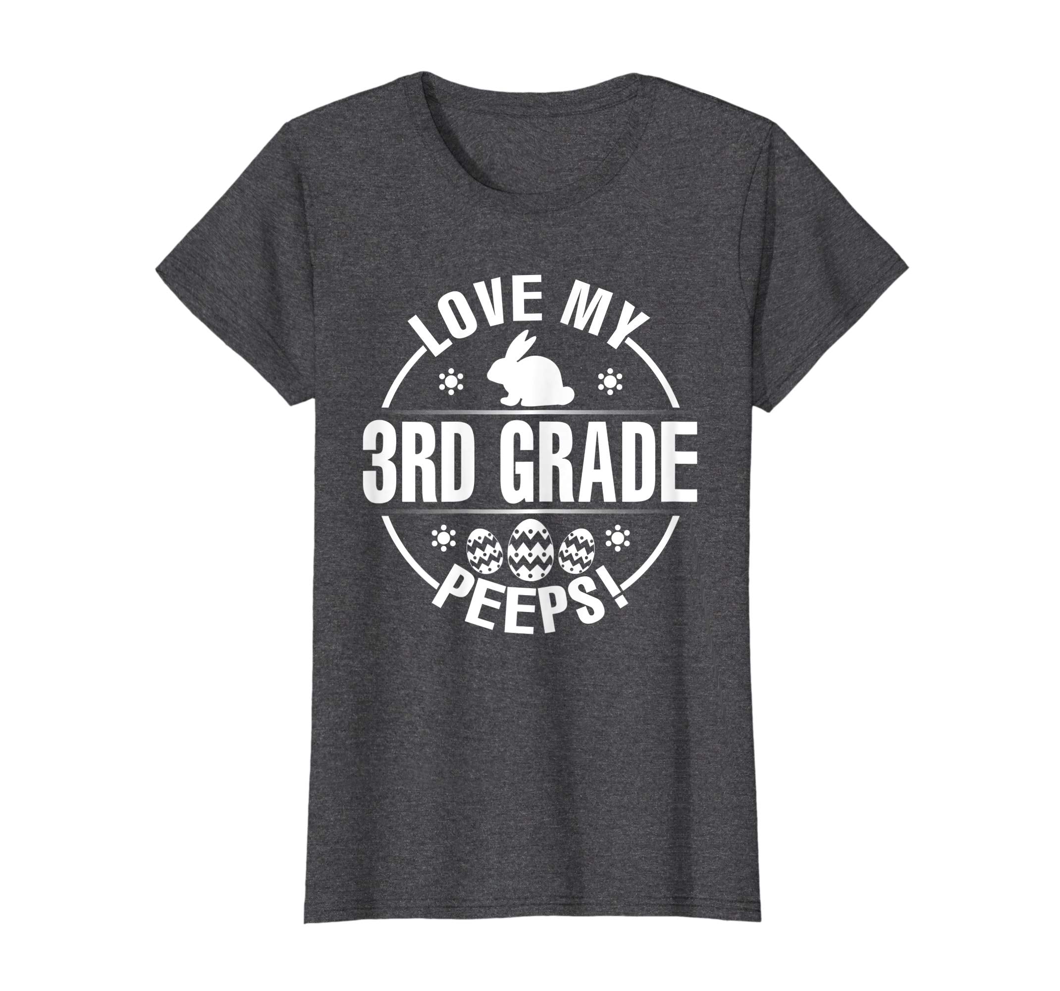 Bunny &amp; Easter Eggs Love My 3RD Grade Peeps Happy Day Shirt