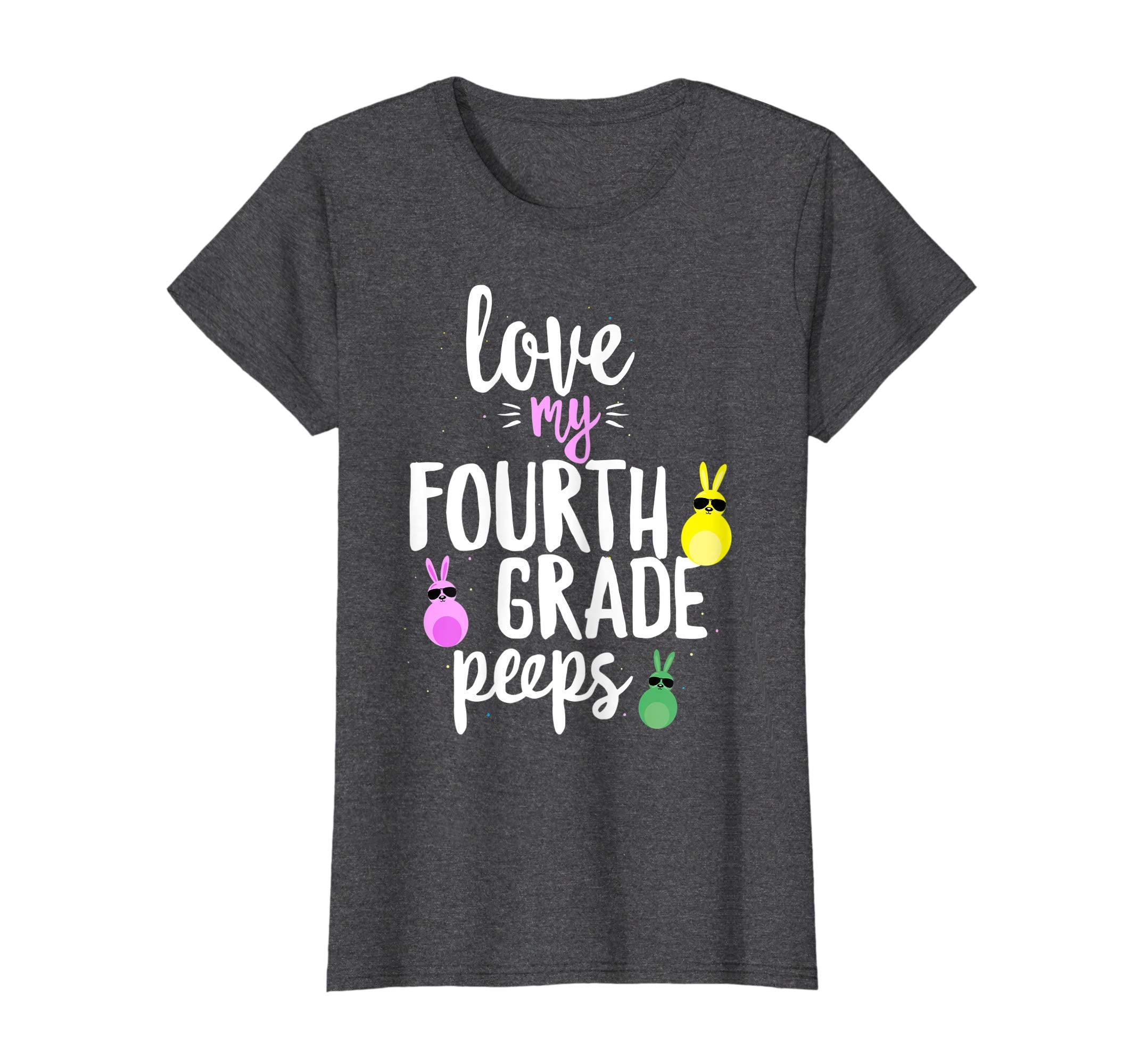 Love My Fourth Grade Peeps Easter Teacher Bunny T-shirt