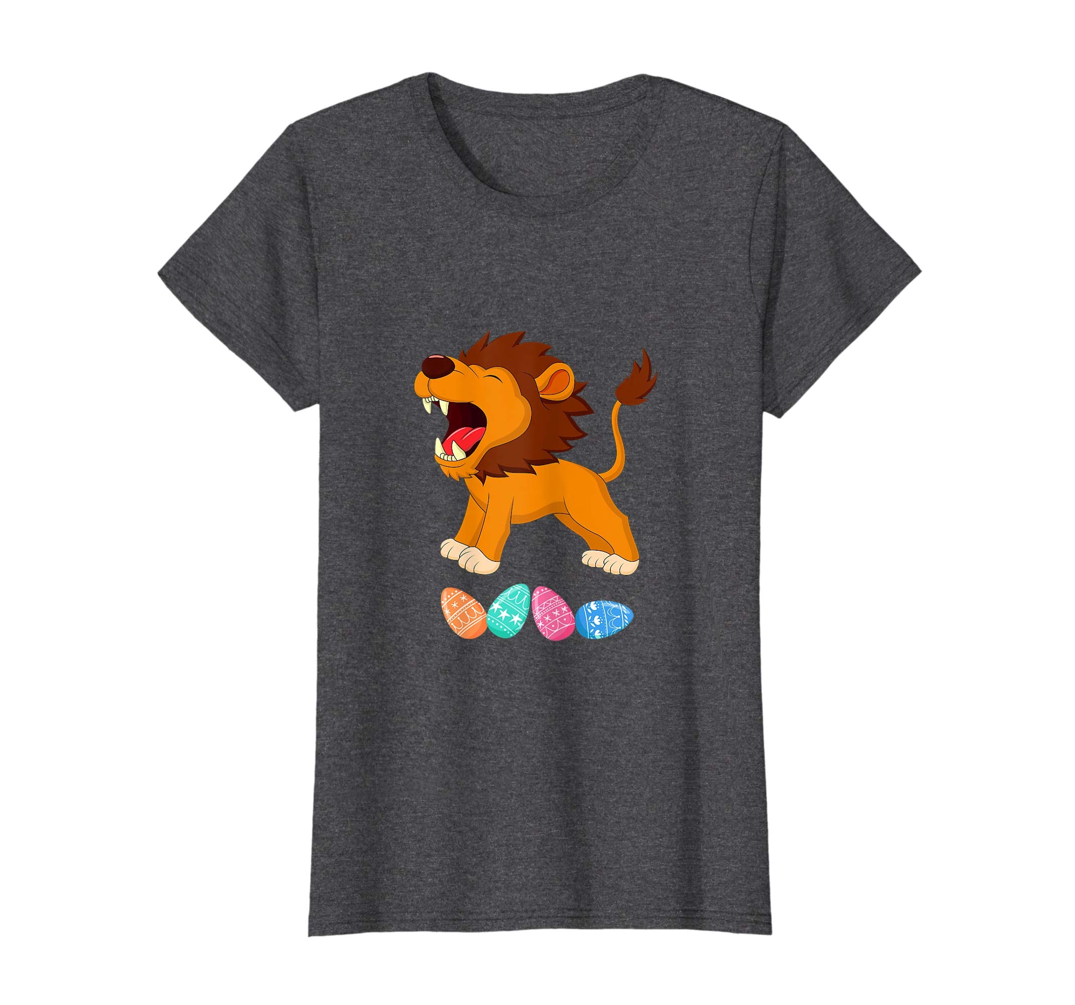 Funny Easter Lion With Bunny Ears And Eggs T Shirt