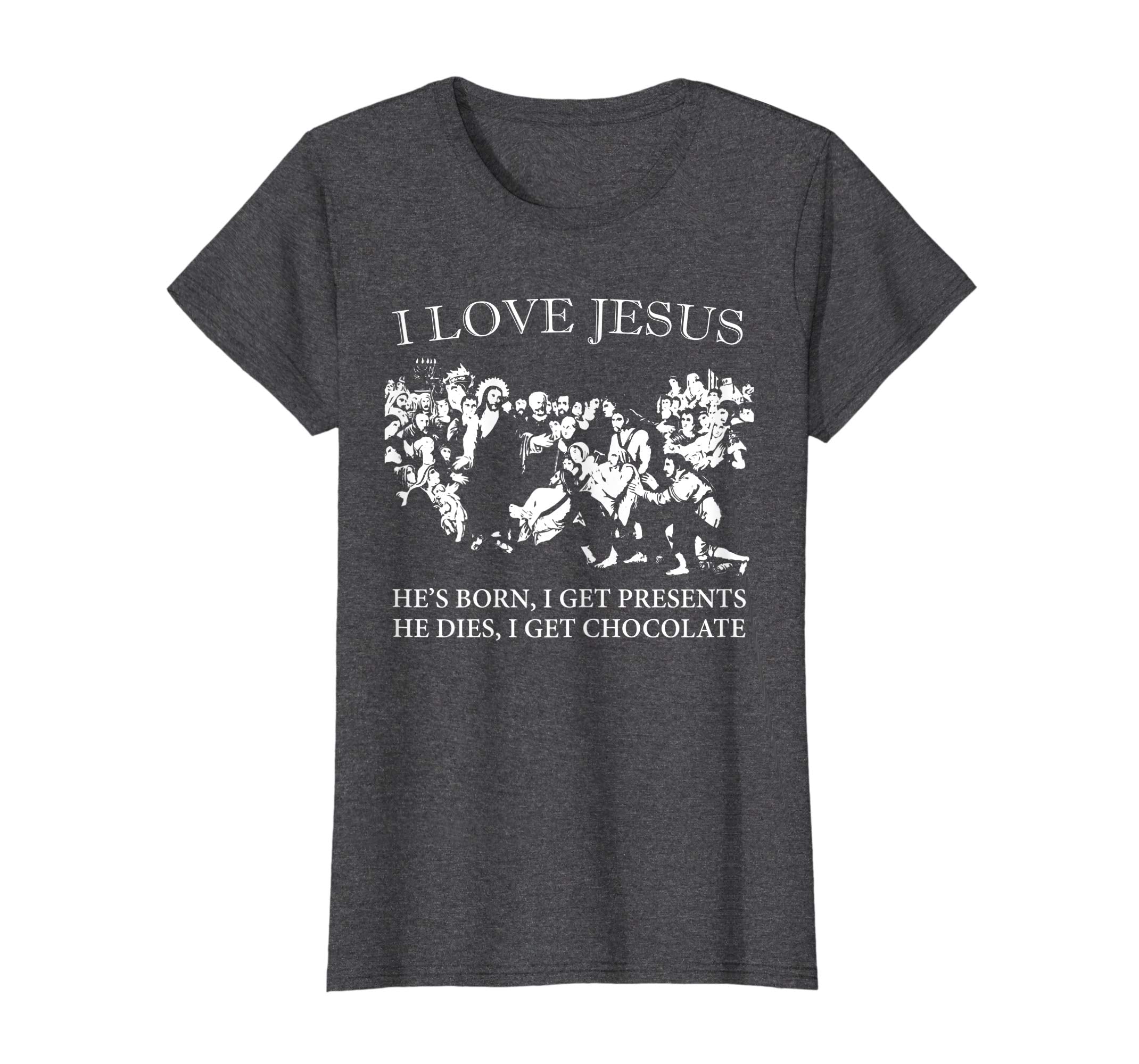 I Love Jesus T Shirt Presents &amp; Chocolate Easter T Shirt
