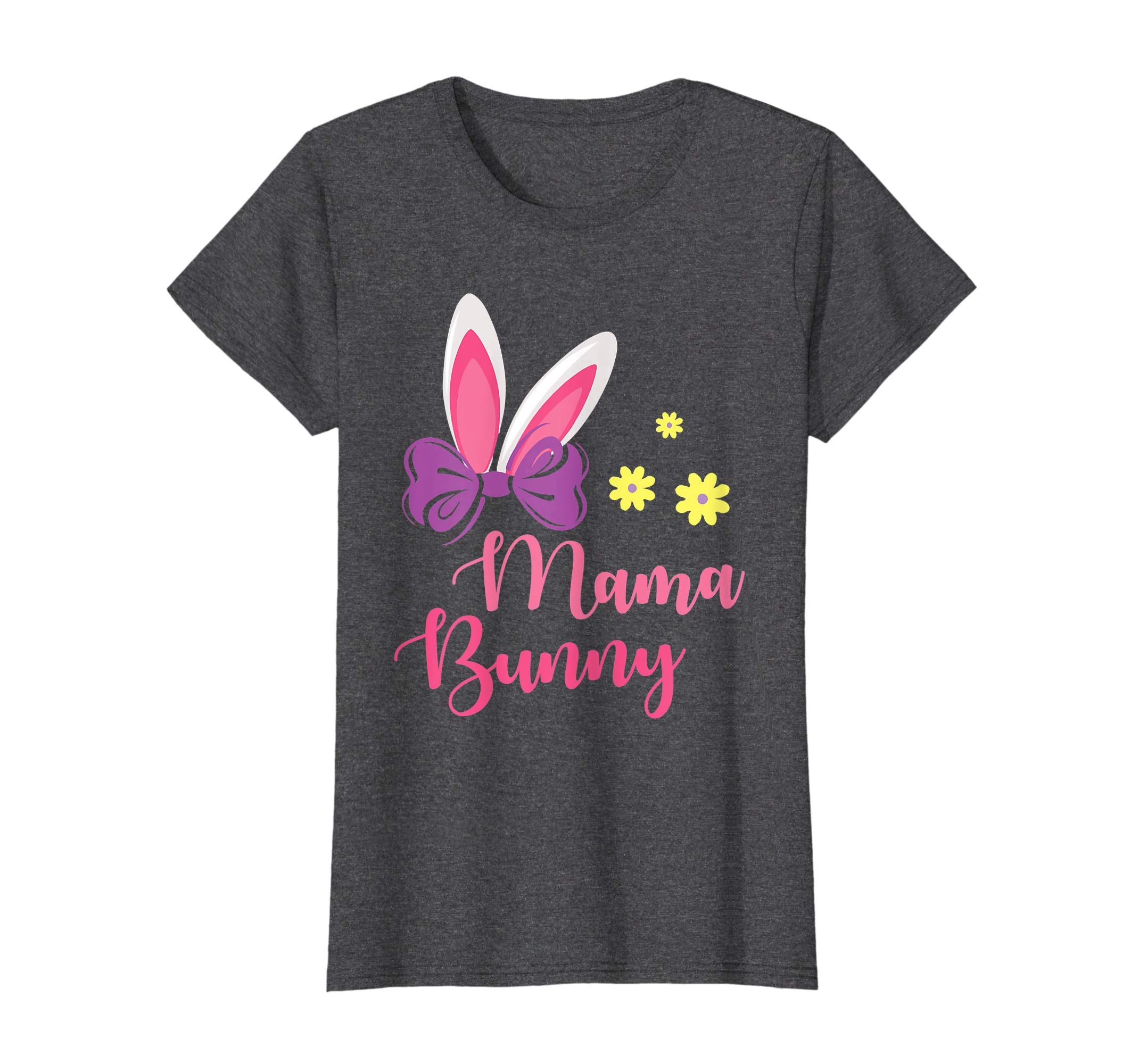 Flowers Bunny Rabbit Girl Face Happy Easter Shirt Mama Bunny