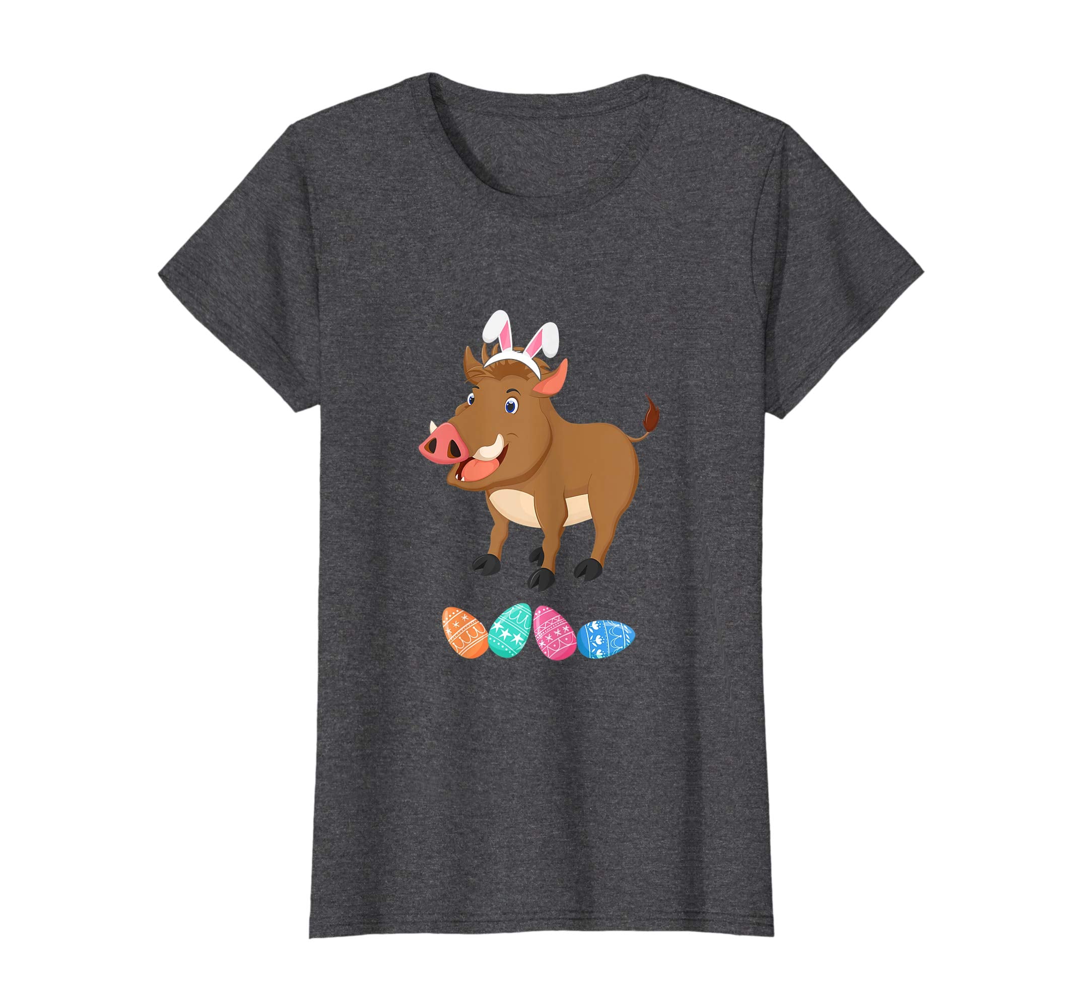 Funny Easter Boar With Bunny Ears And Eggs T Shirt