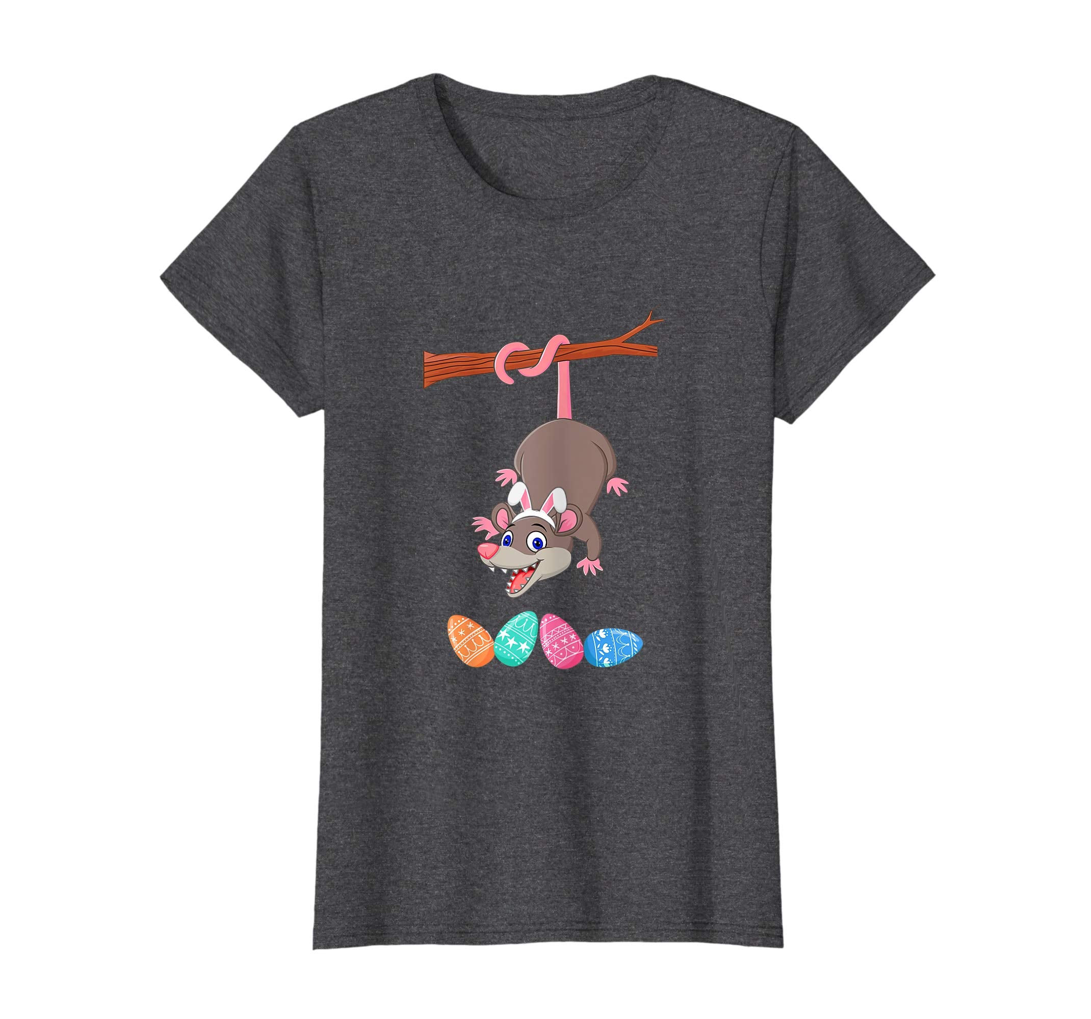 Funny Easter Opossum With Bunny Ears And Eggs T Shirt