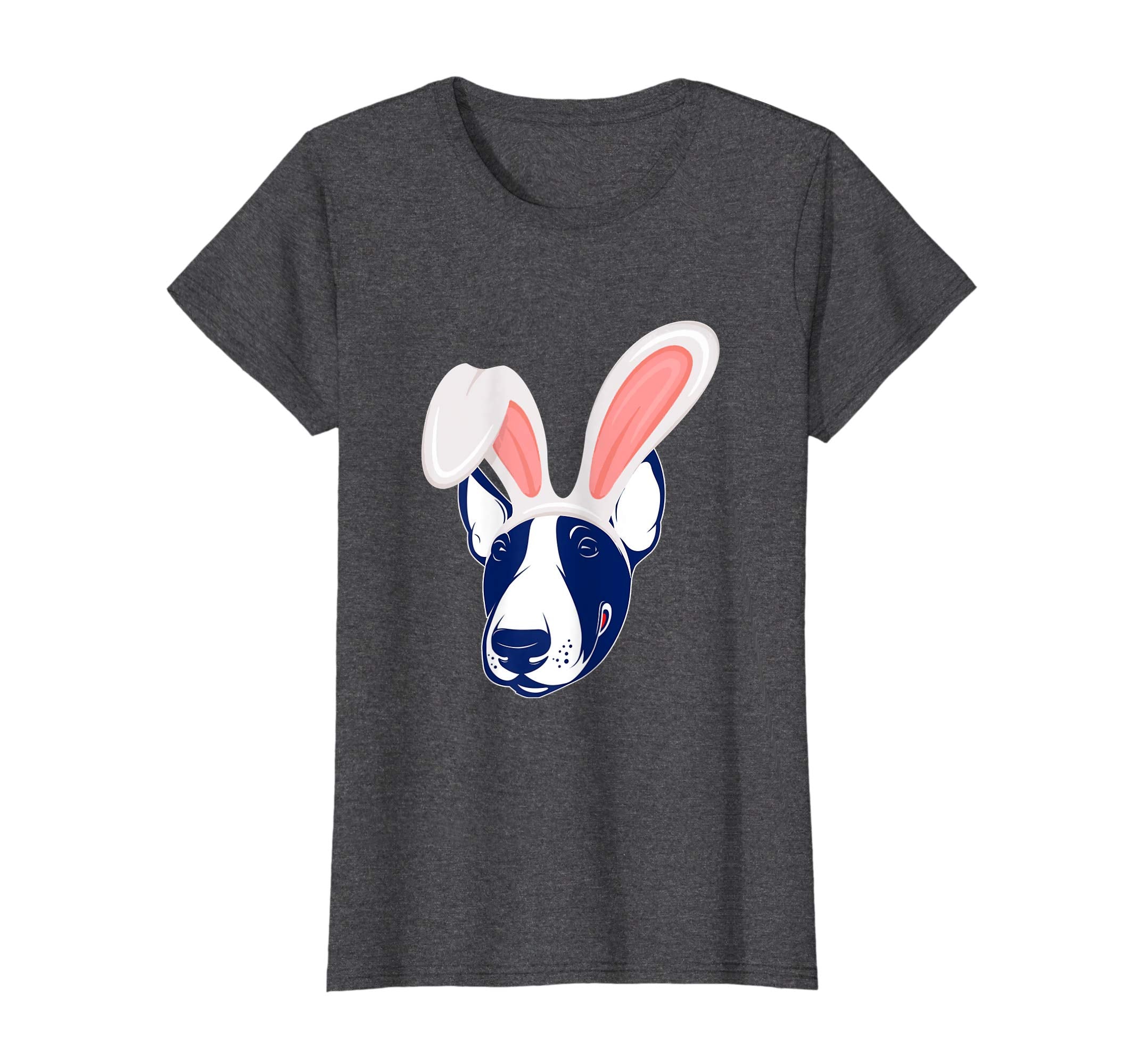 Bull Terrier Dressed As Easter Bunny With Rabbit Ears Shirt