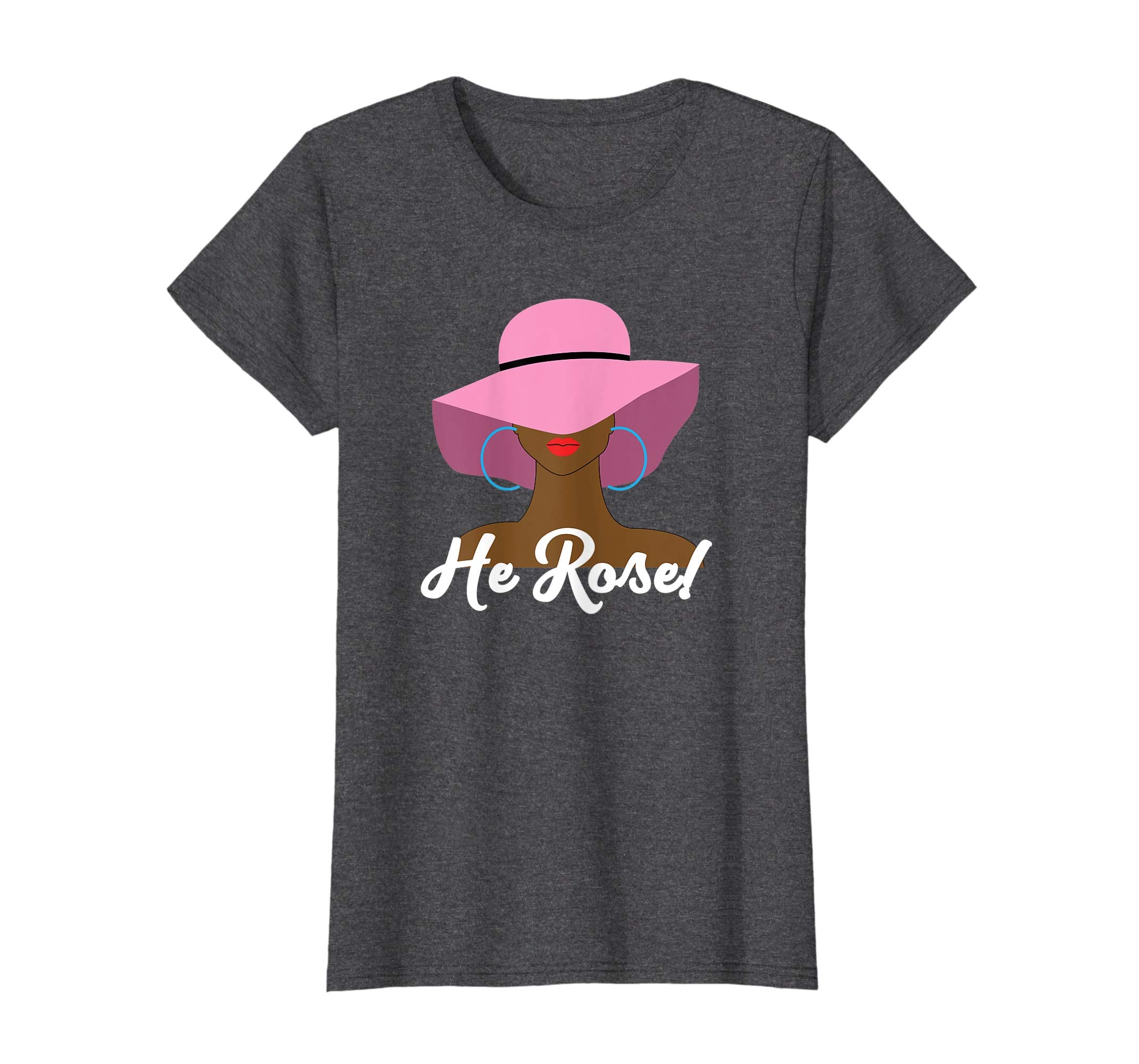 He Rose Easter Bonnet Black Woman Christian T-Shirt