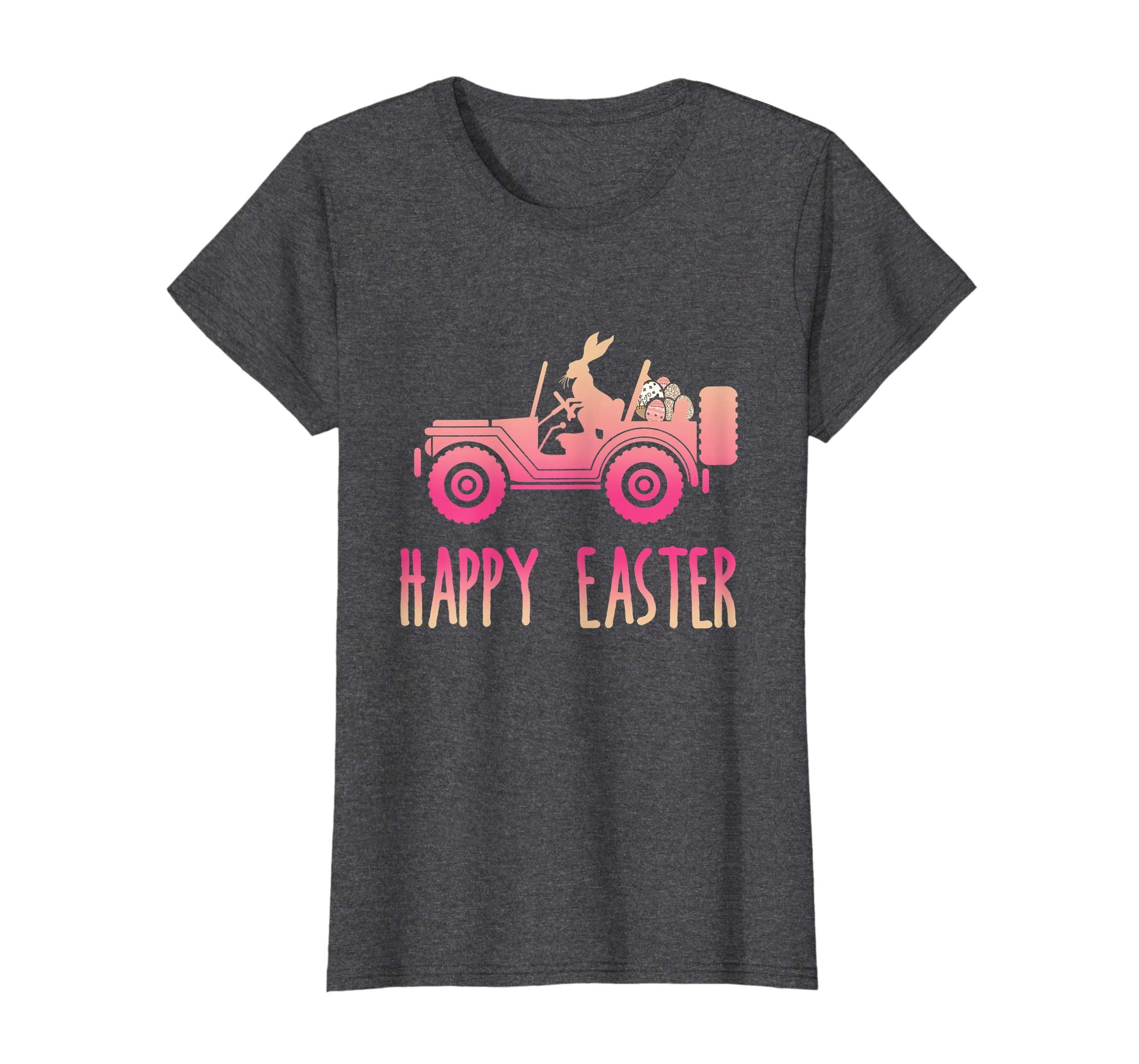 Jeep Happy Easter Bunny with Long Ears Eggs Shirt