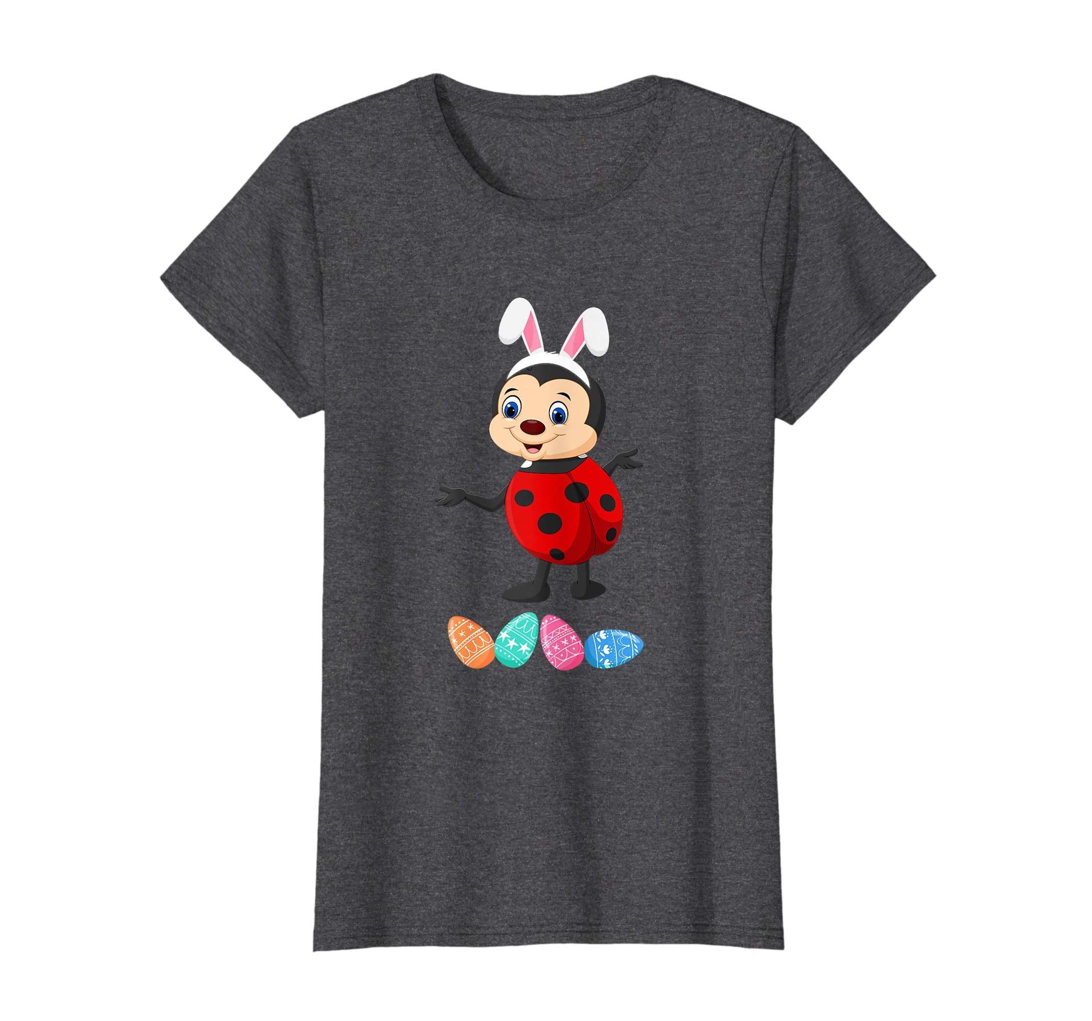 Funny Easter Ladybug With Bunny Ears And Eggs T Shirt