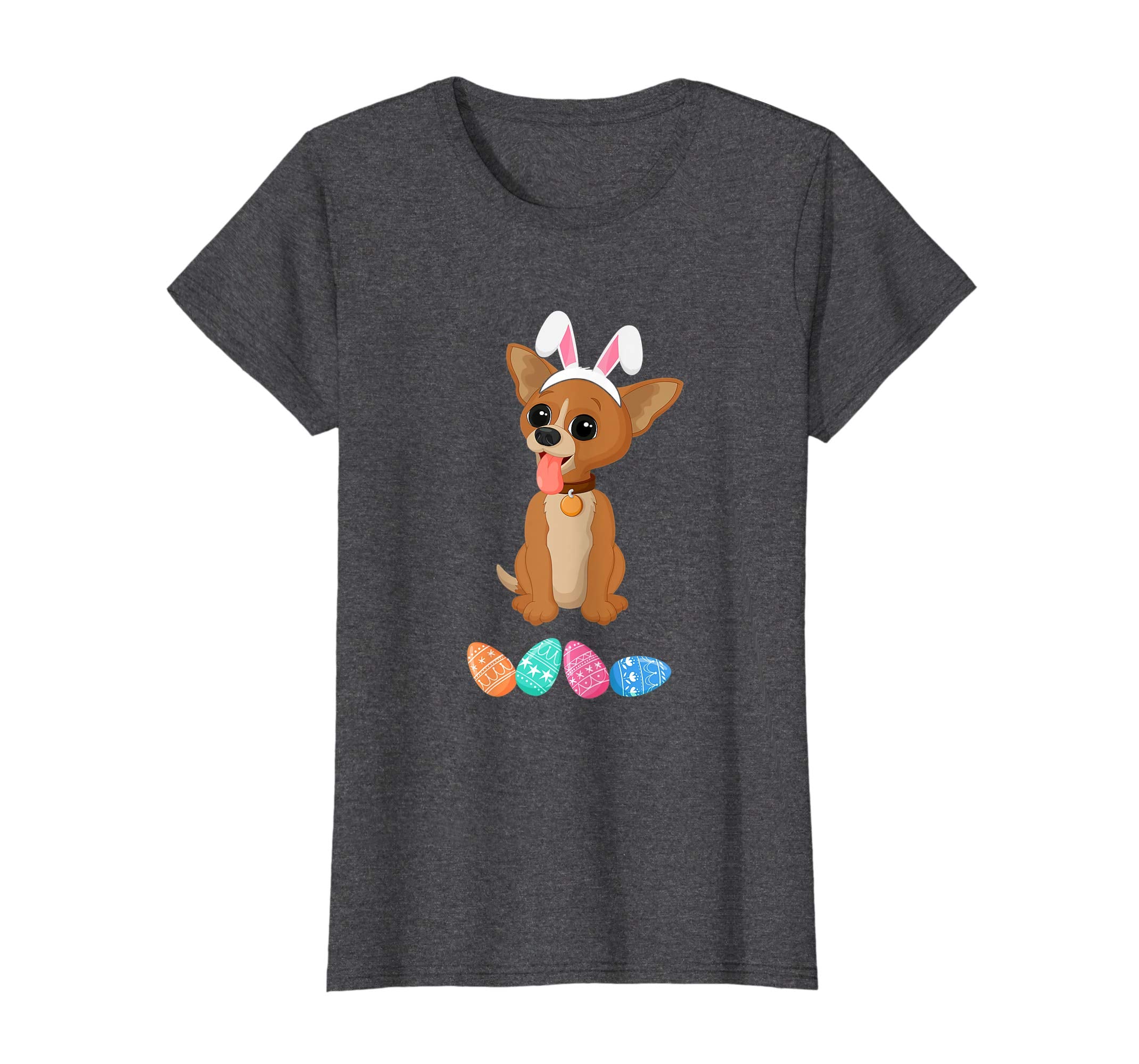 Funny Easter Chihuahua With Bunny Ears And Eggs T Shirt