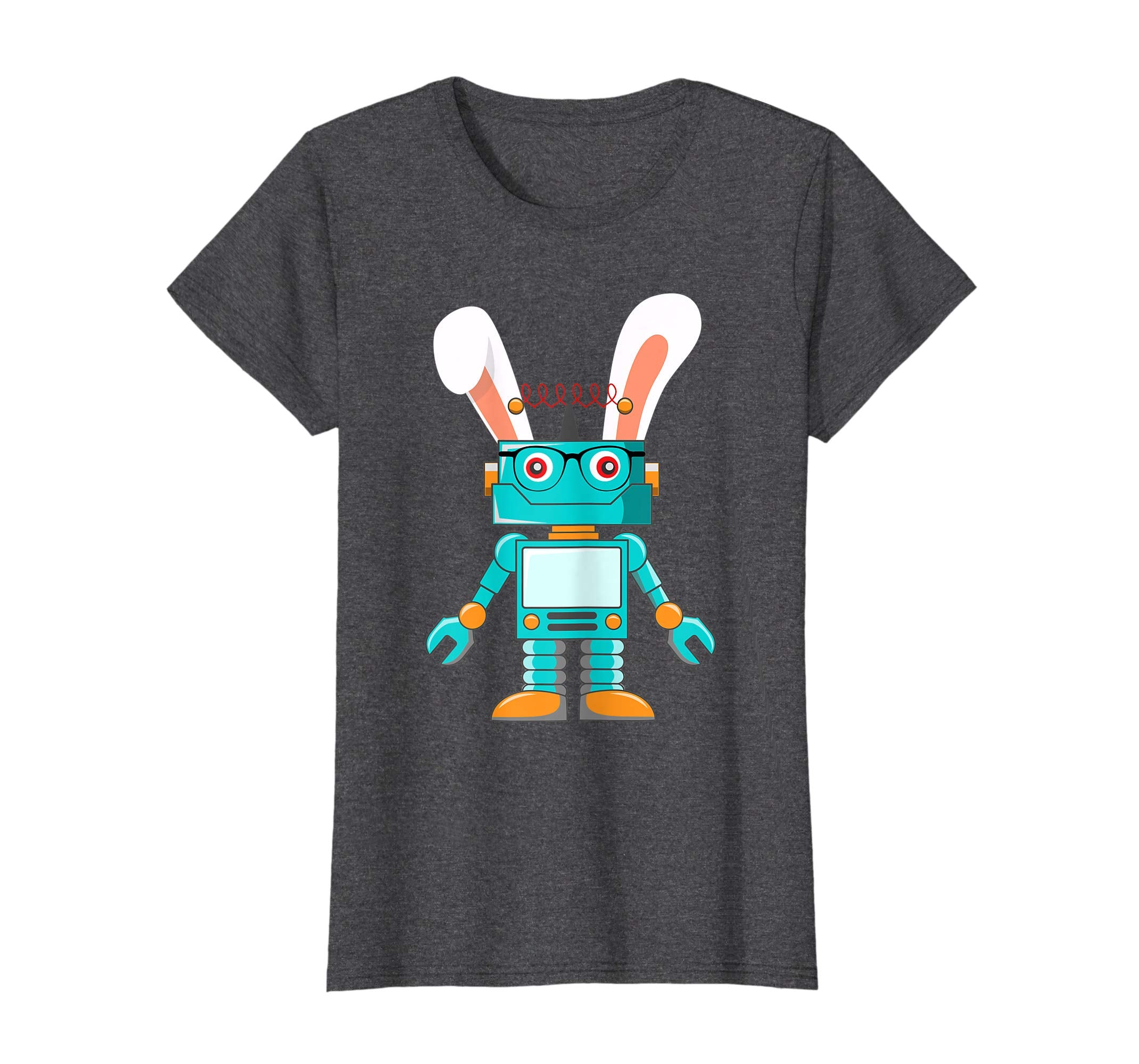 Robot Easter Bunny Funny T-shirt For Women Men Kids