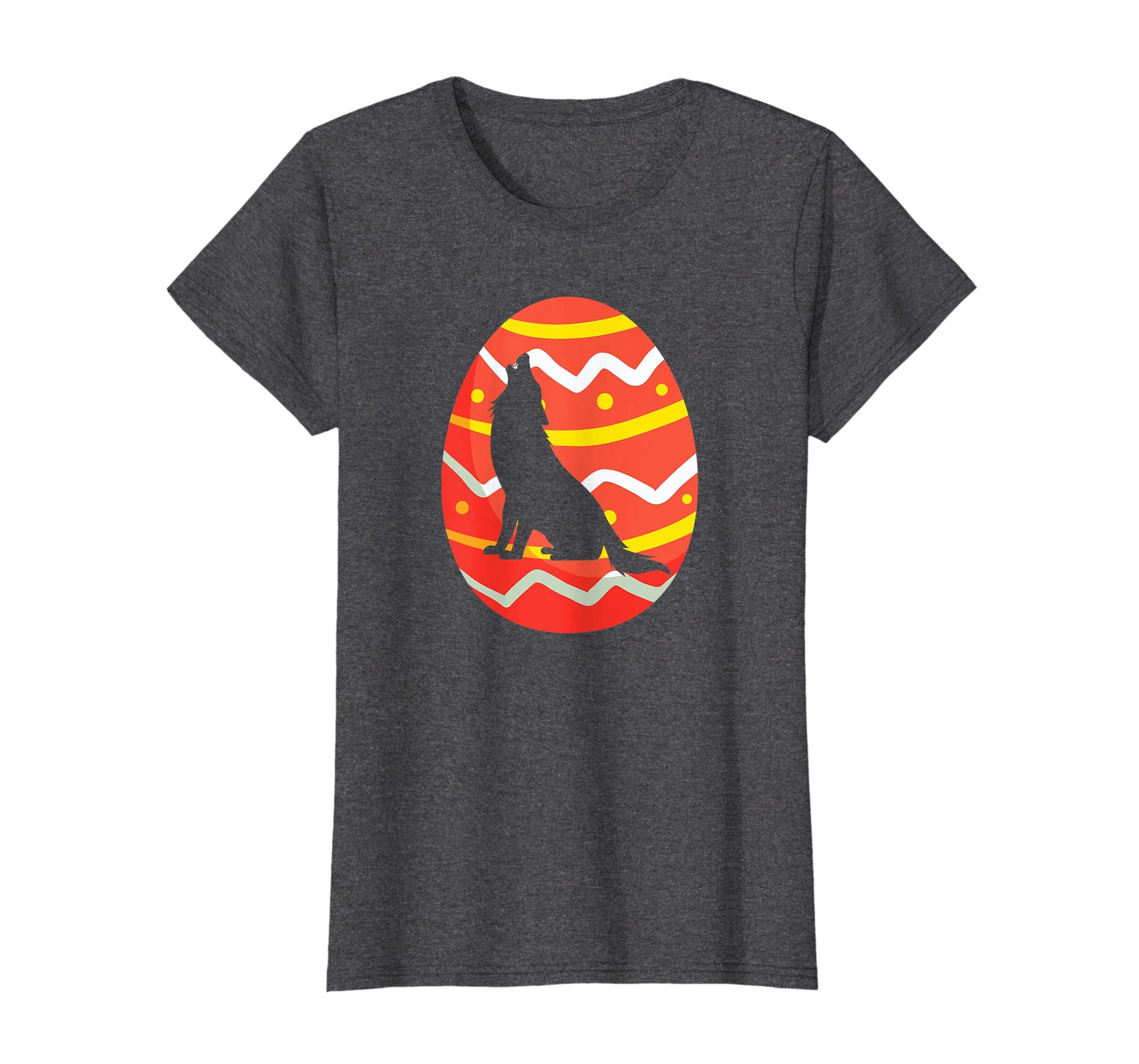 Wolves Happy Easter Bunny Egg T-Shirt for Kids Boys Girls