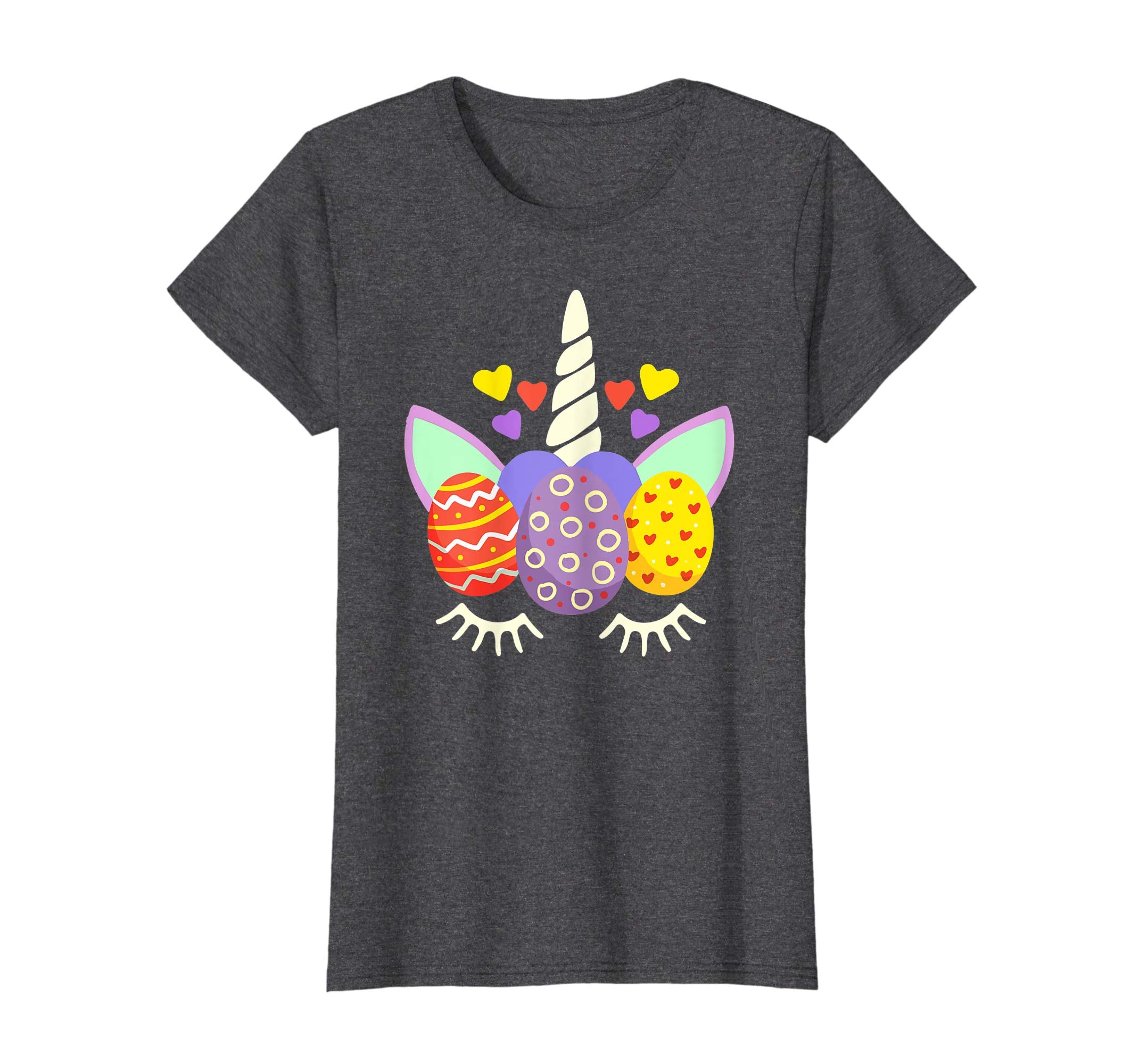 Unicorn Face Egg Hunt Happy Easter Kids Boys Girls T Shirt