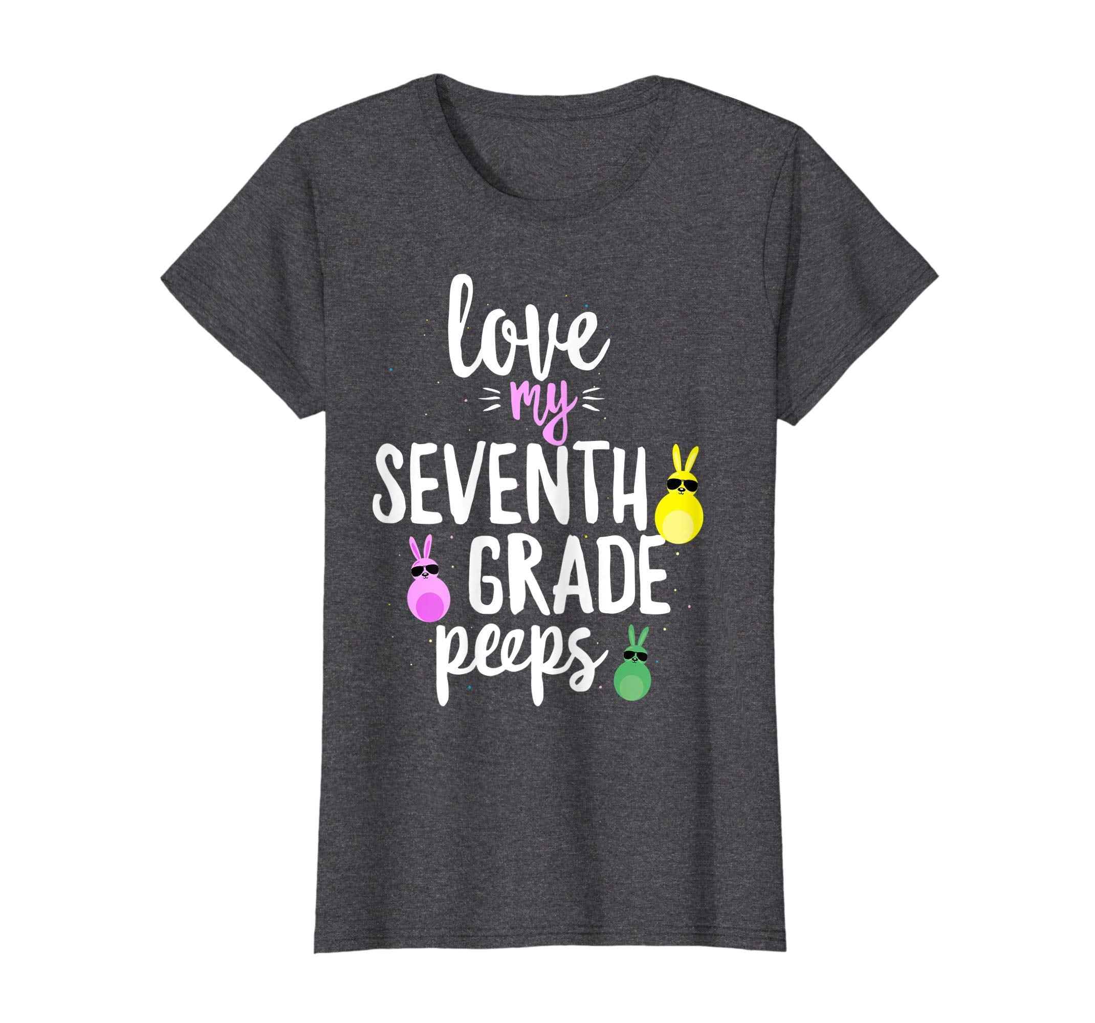 Love My Seventh Grade Peeps Easter Teacher Bunny T-shirt