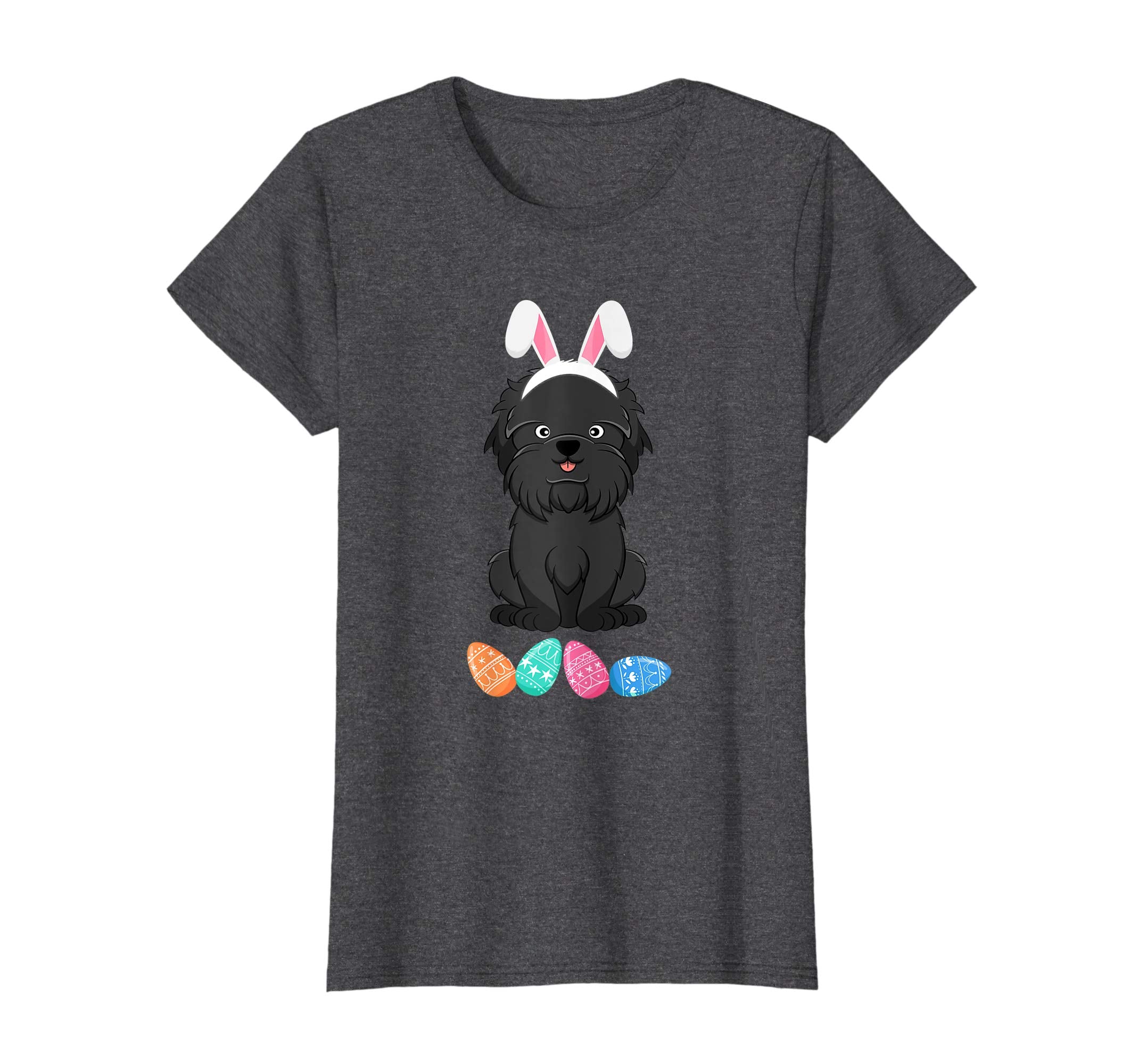 Funny Easter Affenpinscher With Bunny Ears And Eggs T Shirt