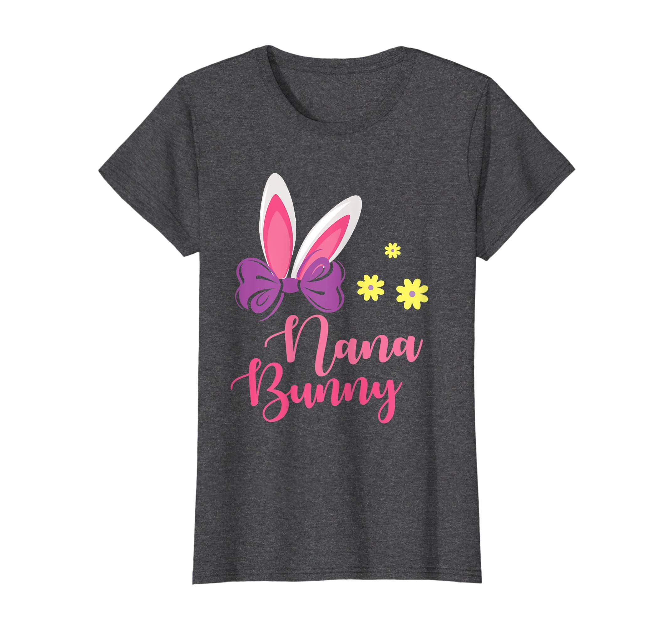 Flowers Bunny Rabbit Girl Face Happy Easter Shirt Nana Bunny