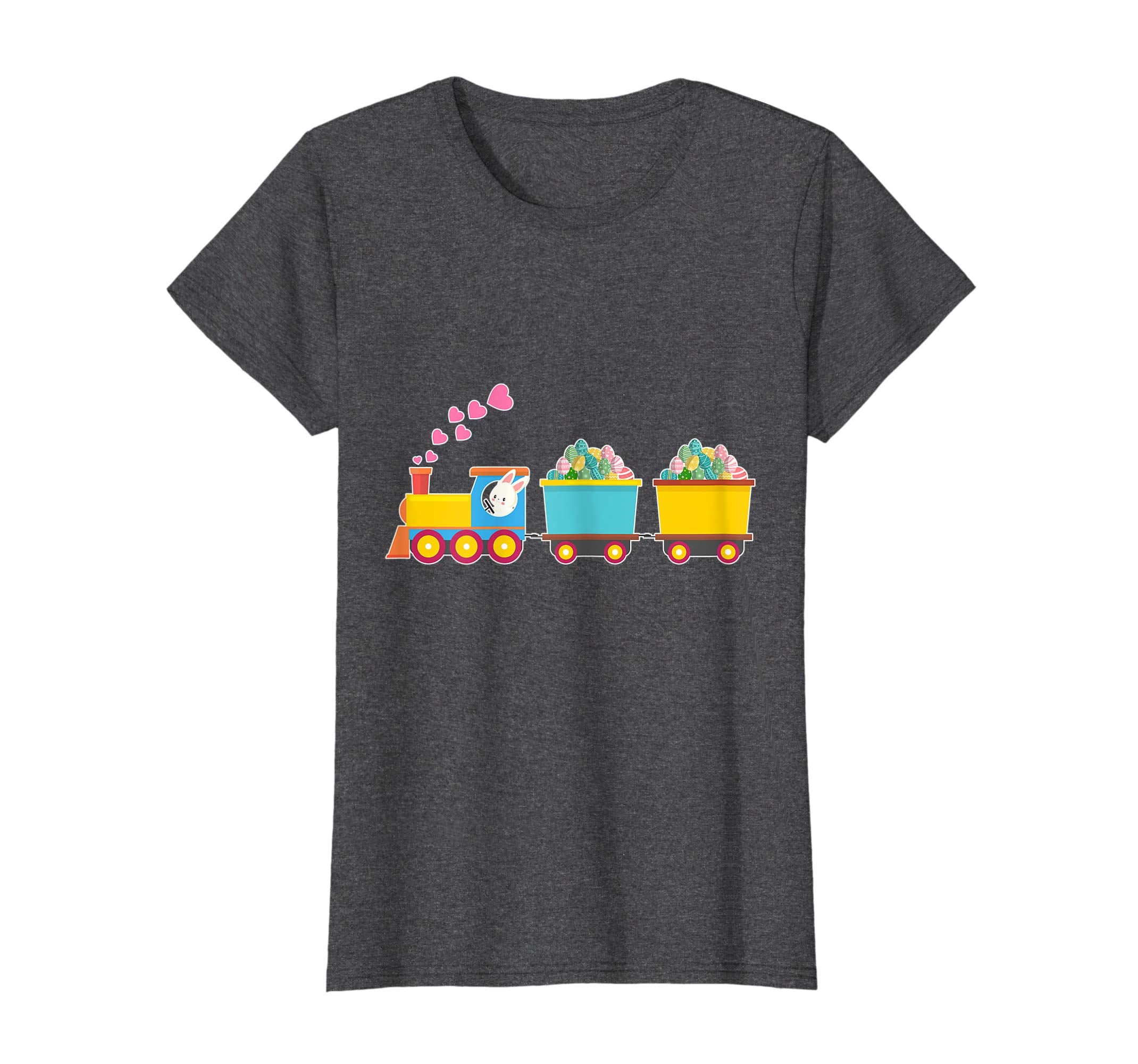 Bunny Rabbit Driving Train Carrying Easter Eggs Happy Shirt