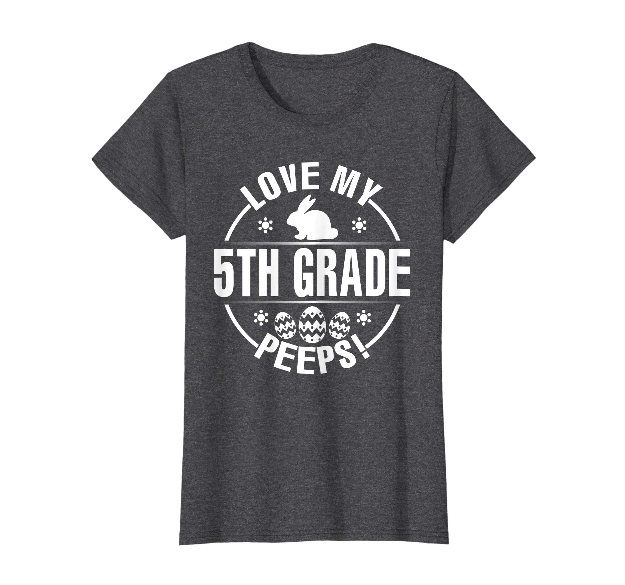 Bunny &amp; Easter Eggs Love My 5TH Grade Peeps Happy Day Shirt