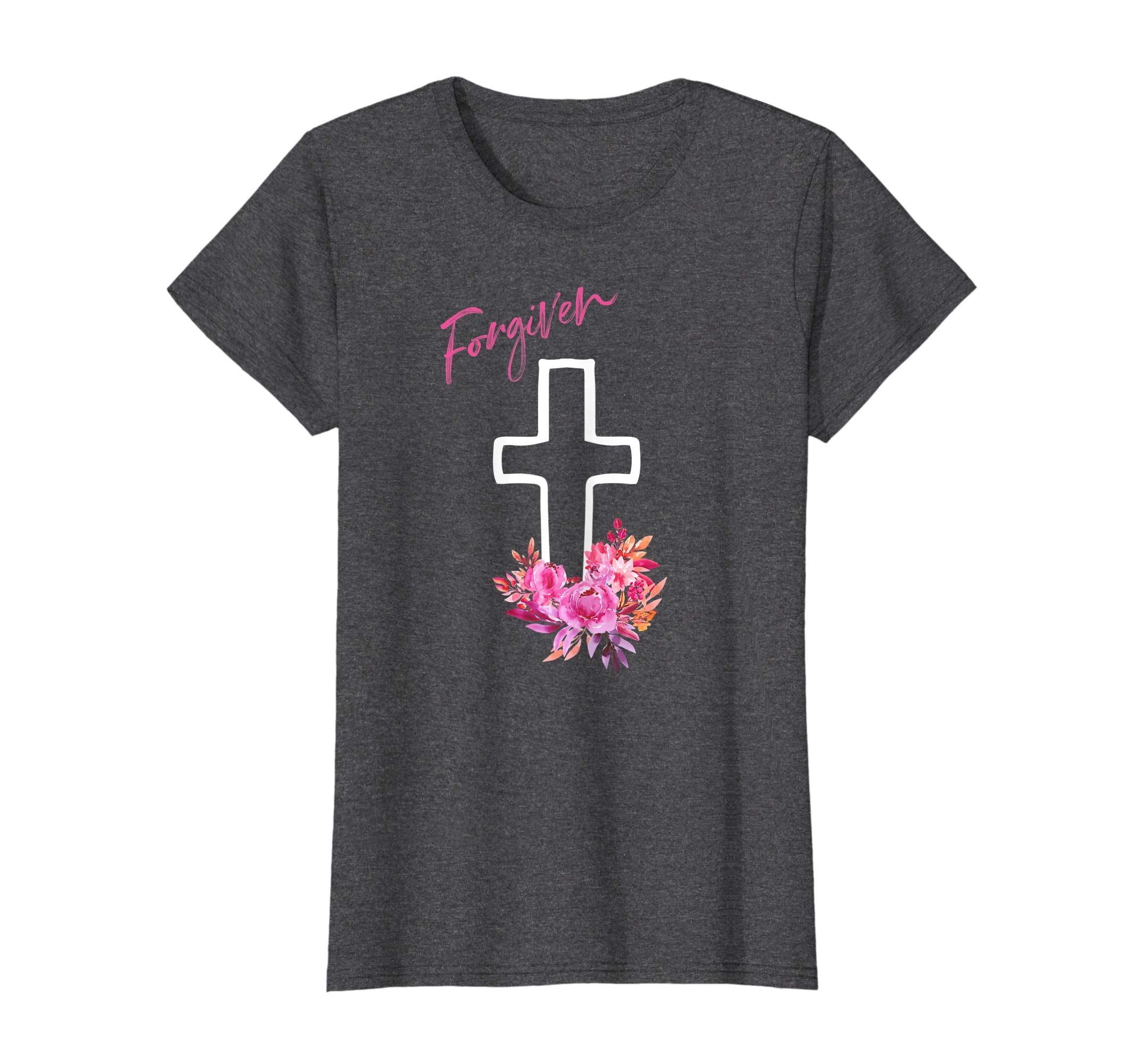 christian shirt faith tee graphic women cute easter forgiven