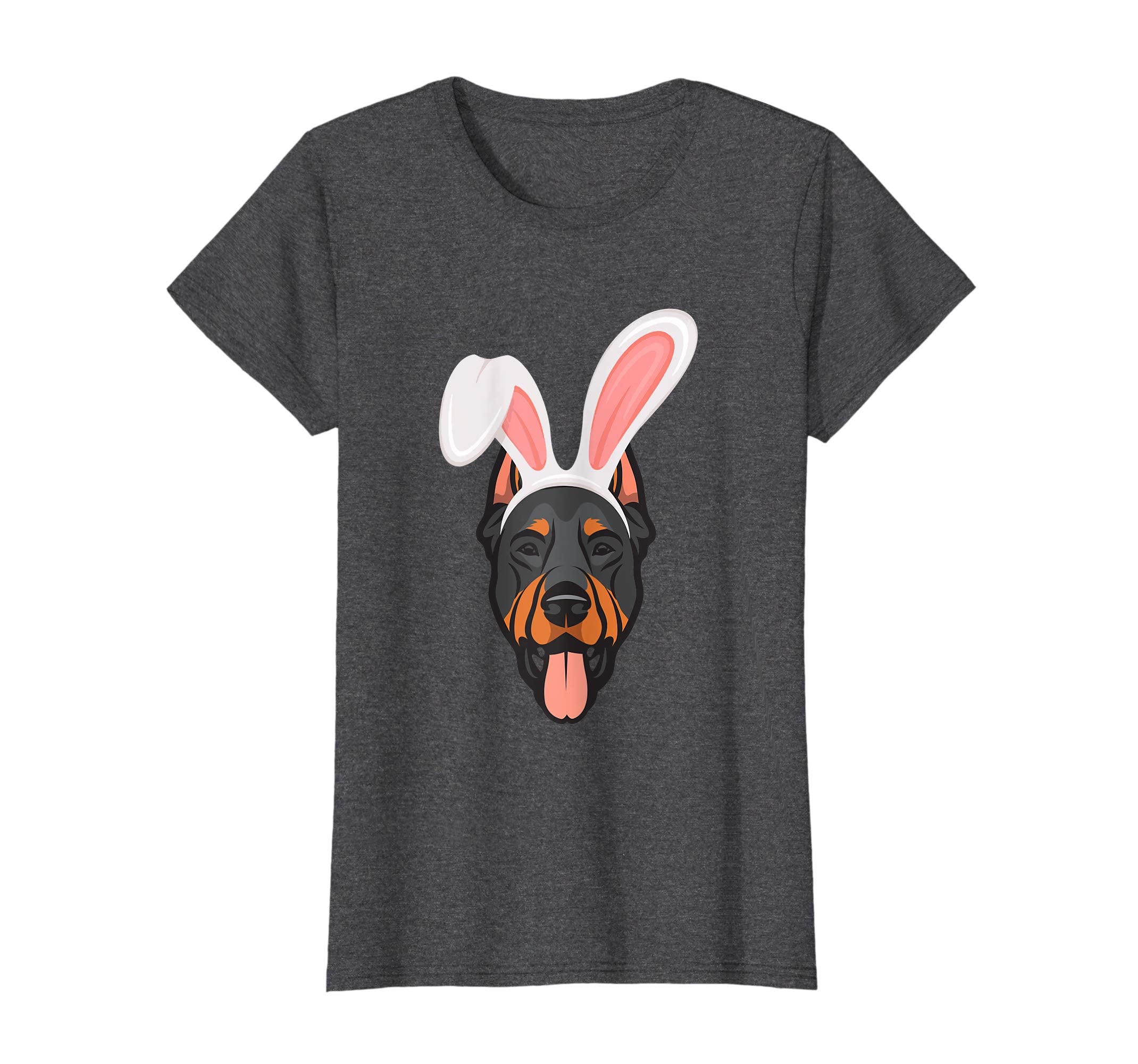 Dobermann Dressed As Easter Bunny With Rabbit Ears T-Shirt