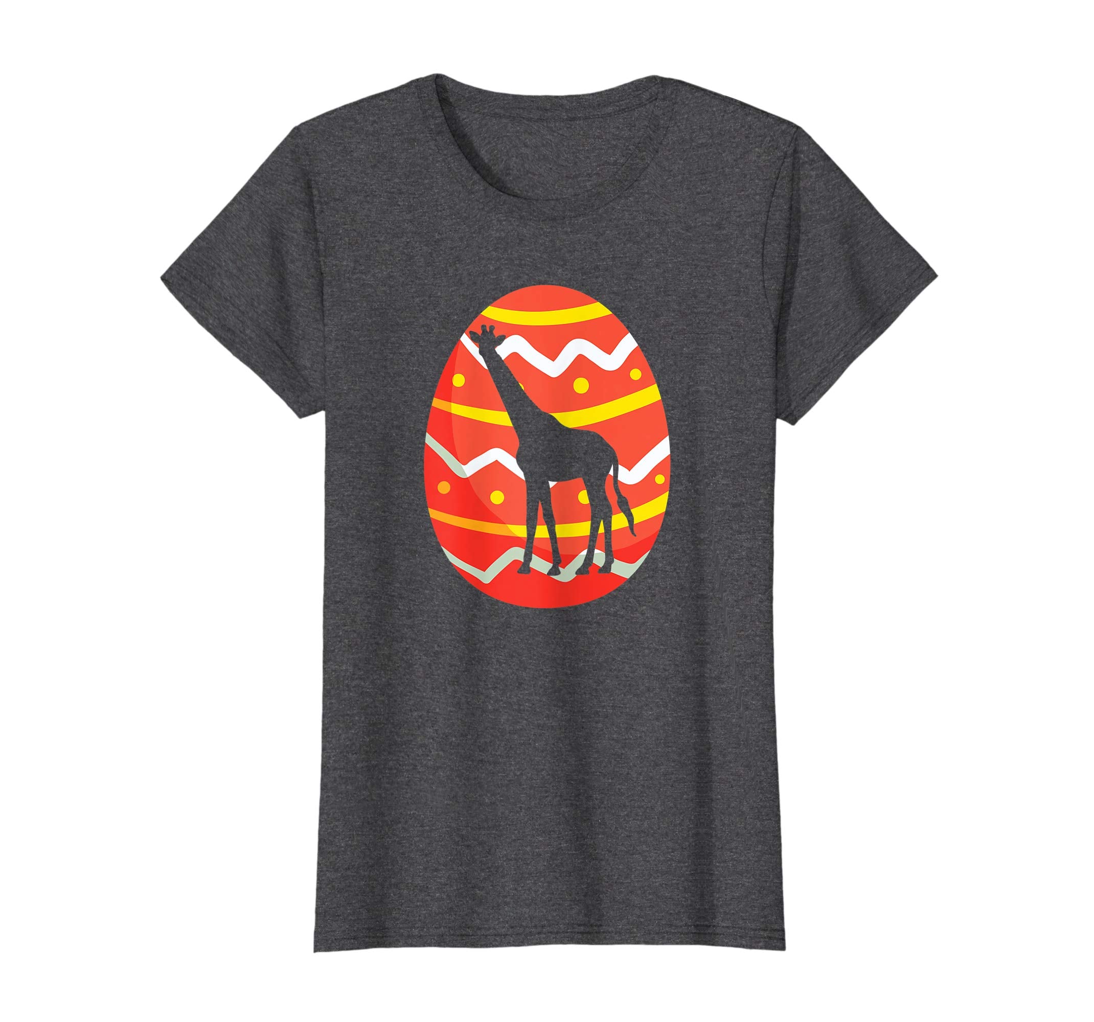 Happy Giraffe Easter Egg Bunny T-Shirt for Kids Boys Girls