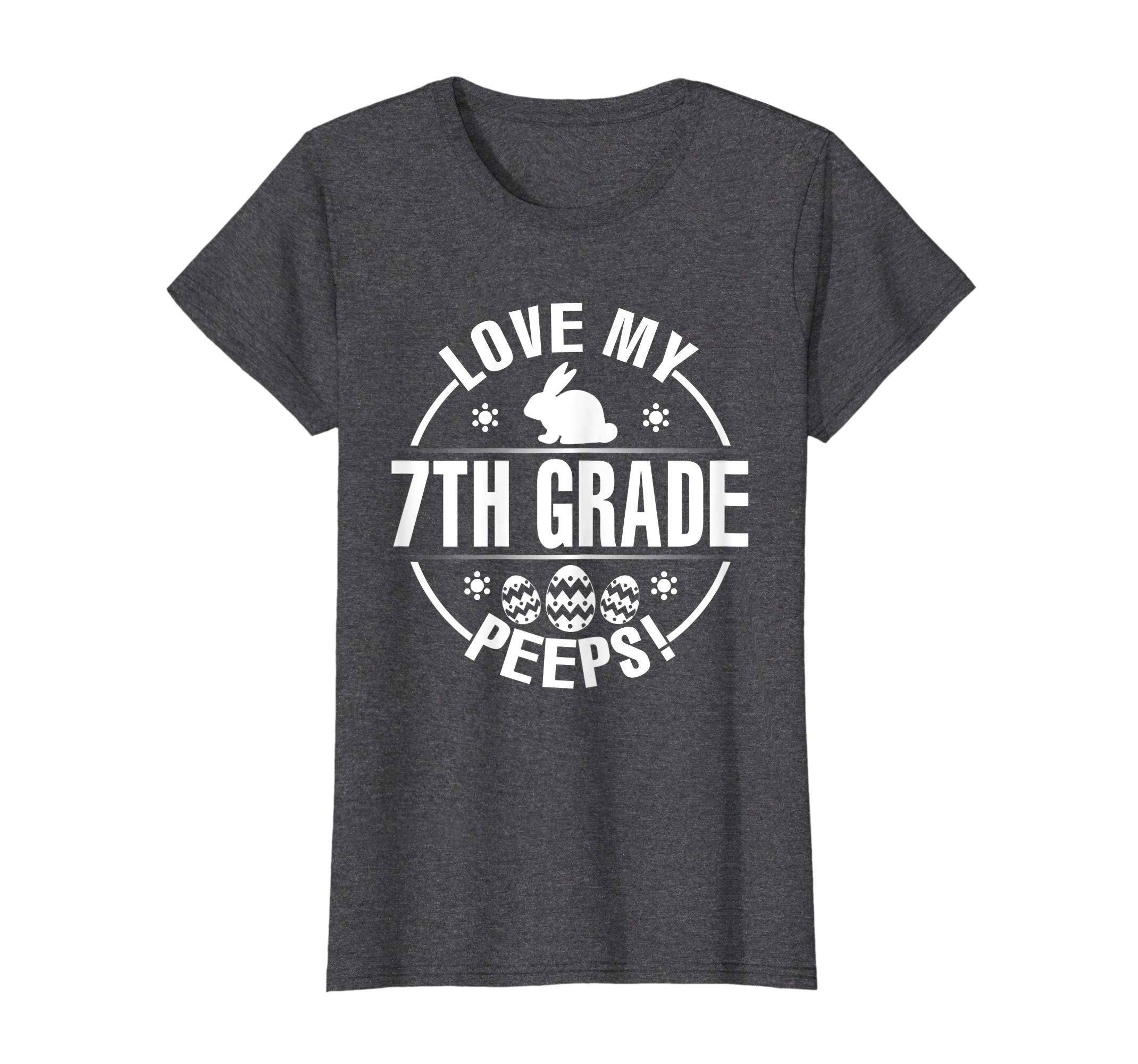 Bunny &amp; Easter Eggs Love My 7TH Grade Peeps Happy Day Shirt