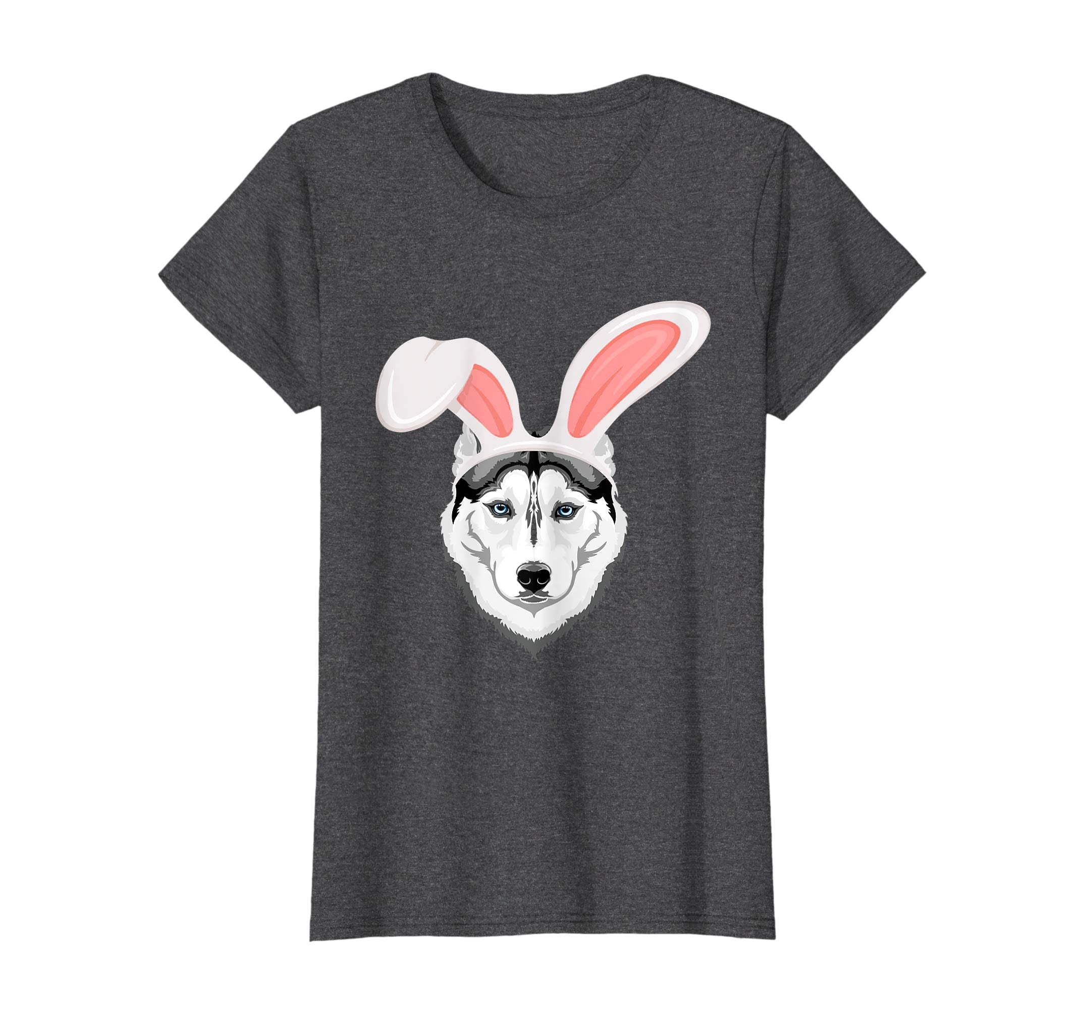 Siberian Husky Dressed As Easter Bunny Rabbit Ears T-Shirt