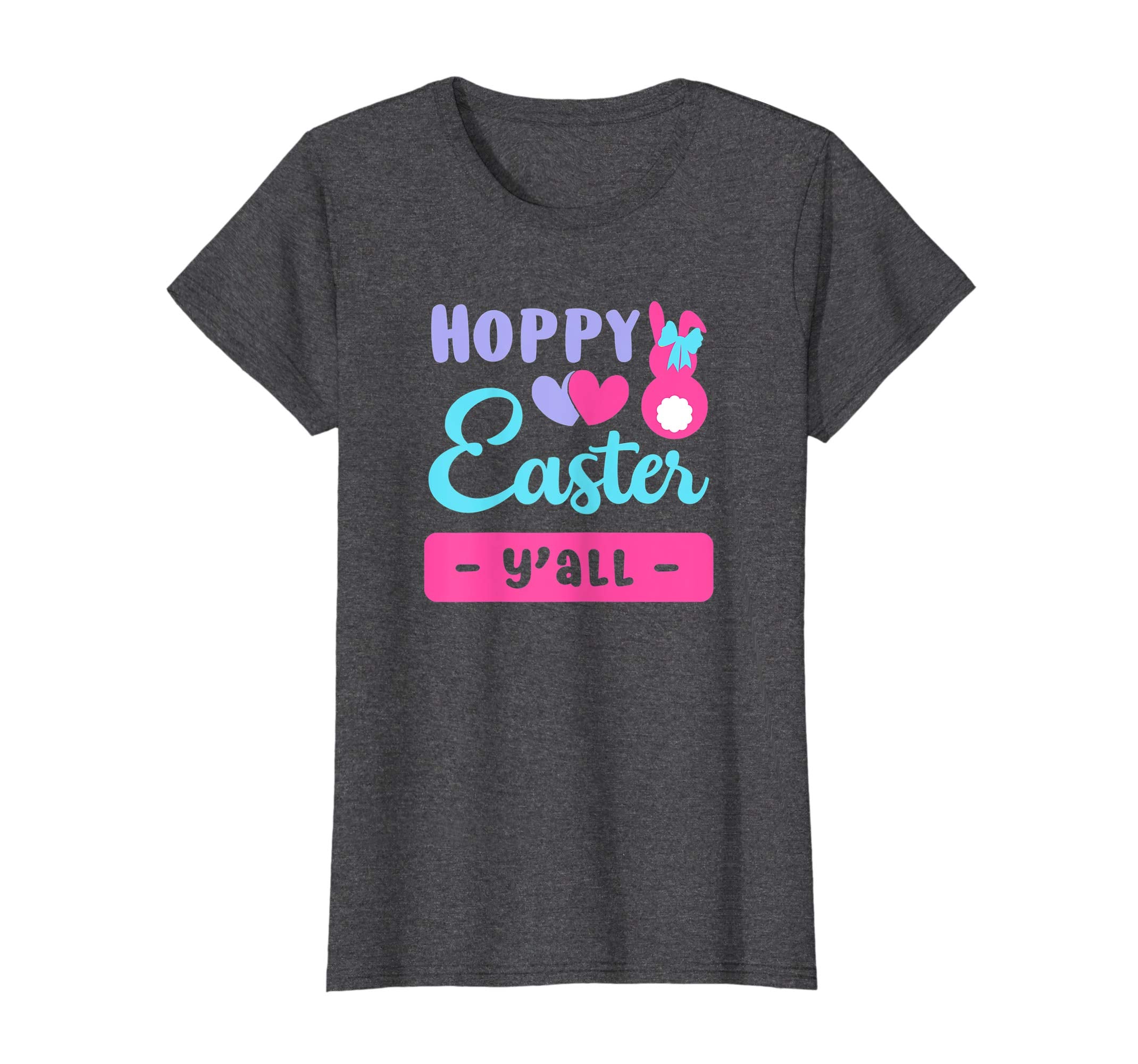 Easter Shirt Cute Hoppy Y'all Cute Bunny Egg Hunt Tshirt