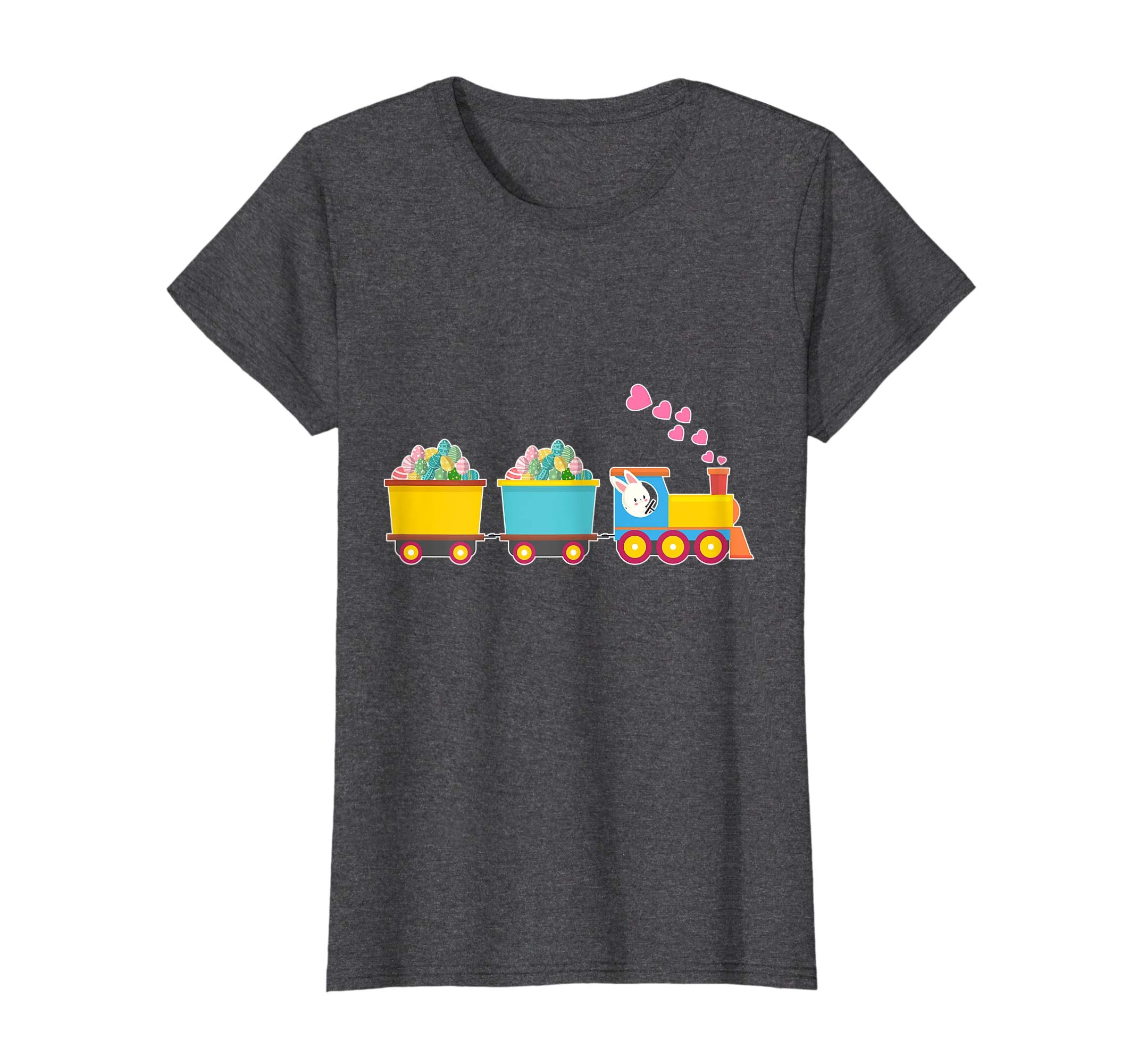 Bunny Rabbit Driving Train Carrying Easter Eggs Happy Shirt