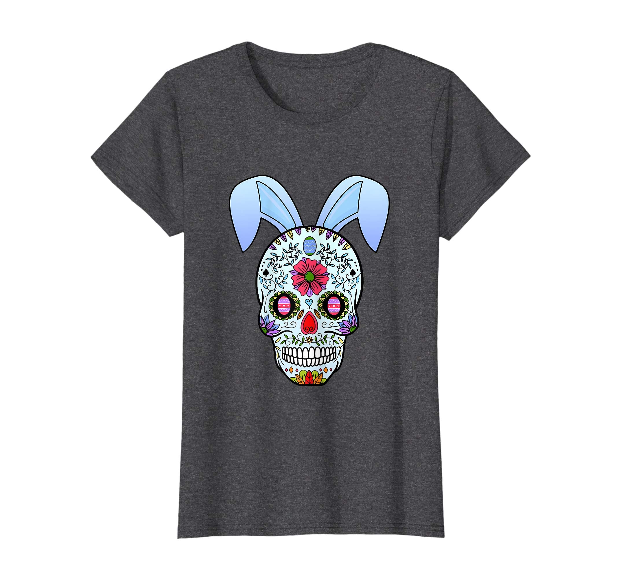 Funny Bunny Sugar Skull Easter Day T-Shirt Gift Day Of Dead