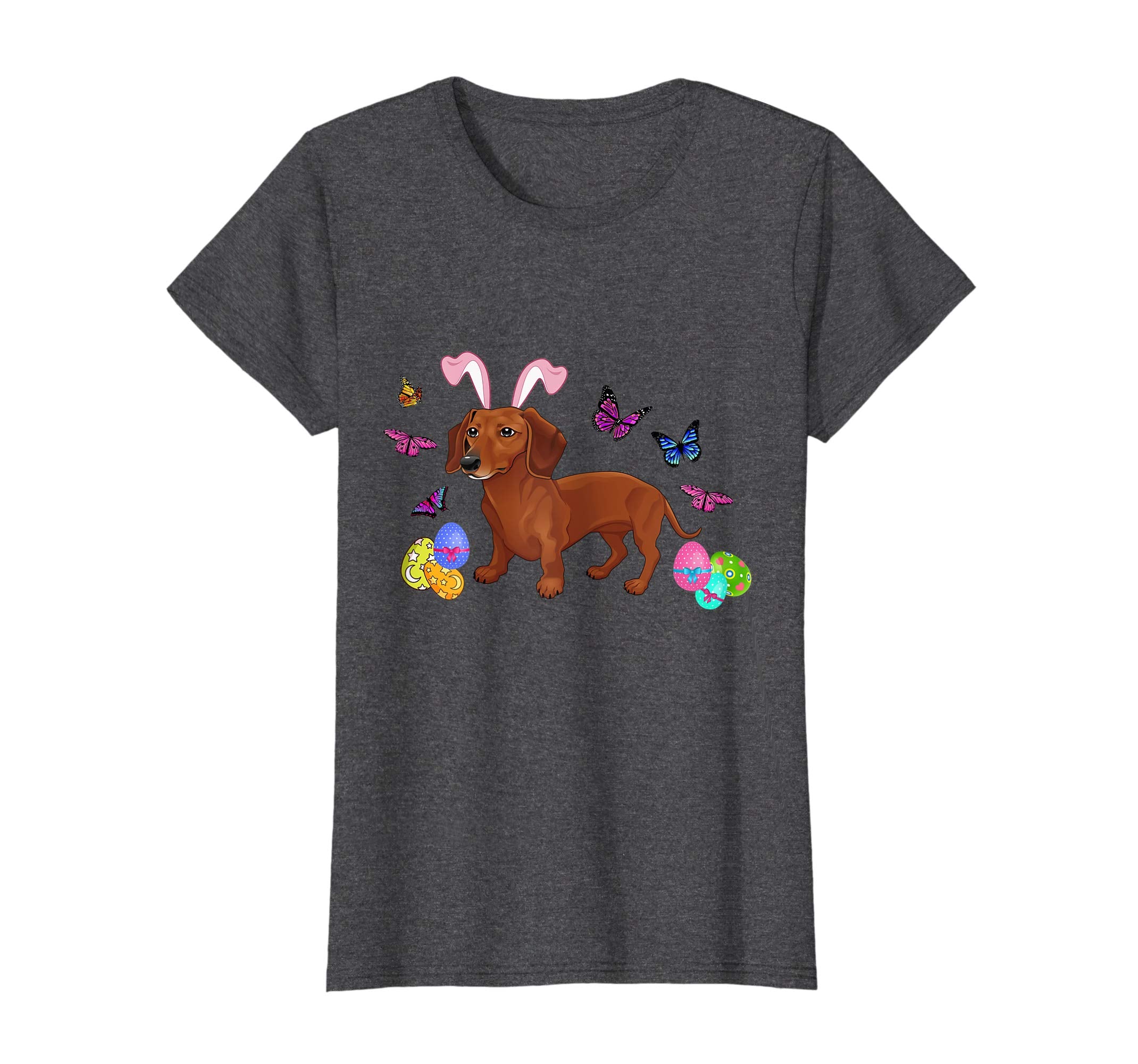 Dachshund Bunny Rabbit Happy Easter Day T-Shirt