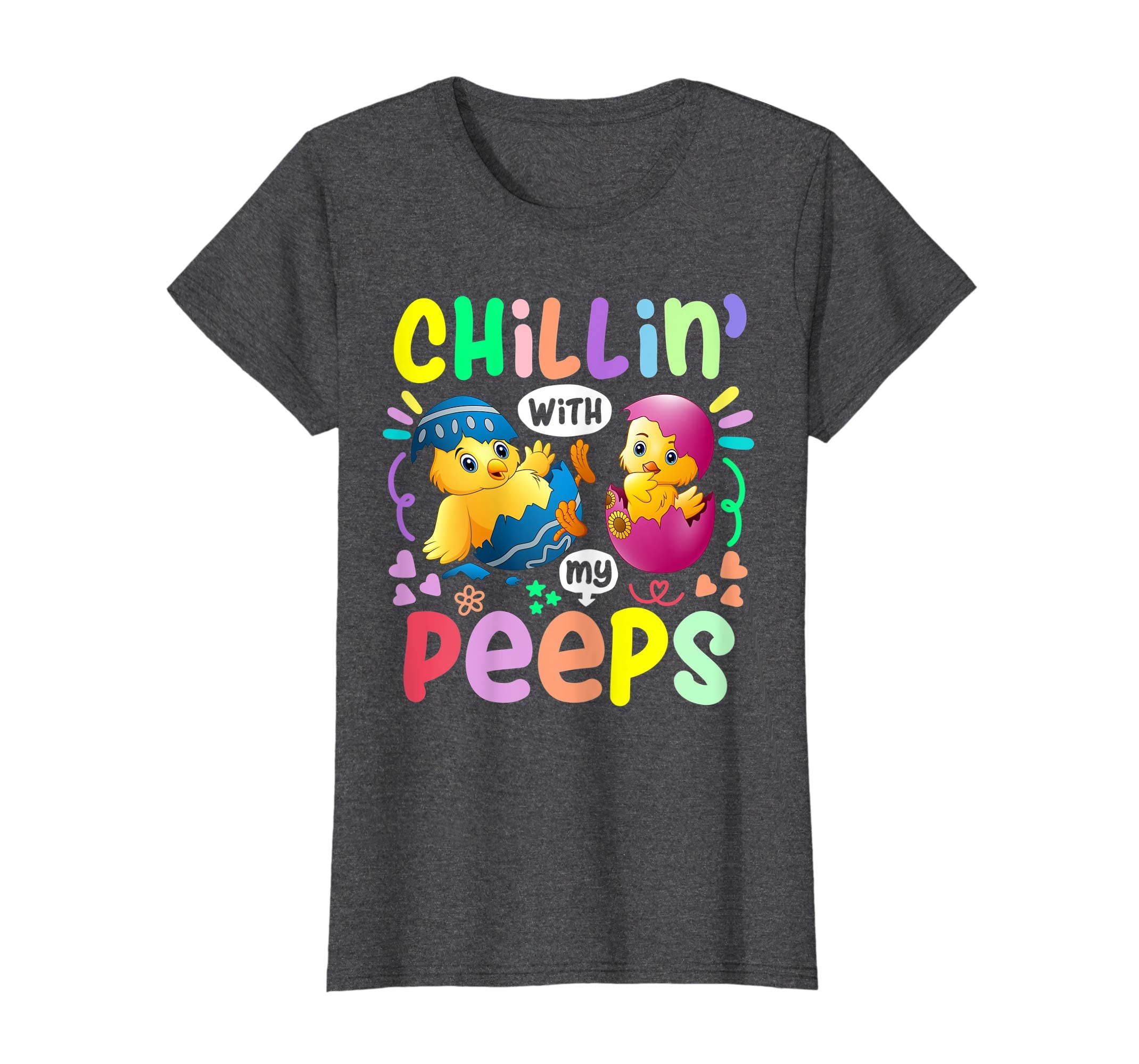 Chillin With My Peeps Happy Easter Kids Boys Girls T Shirt
