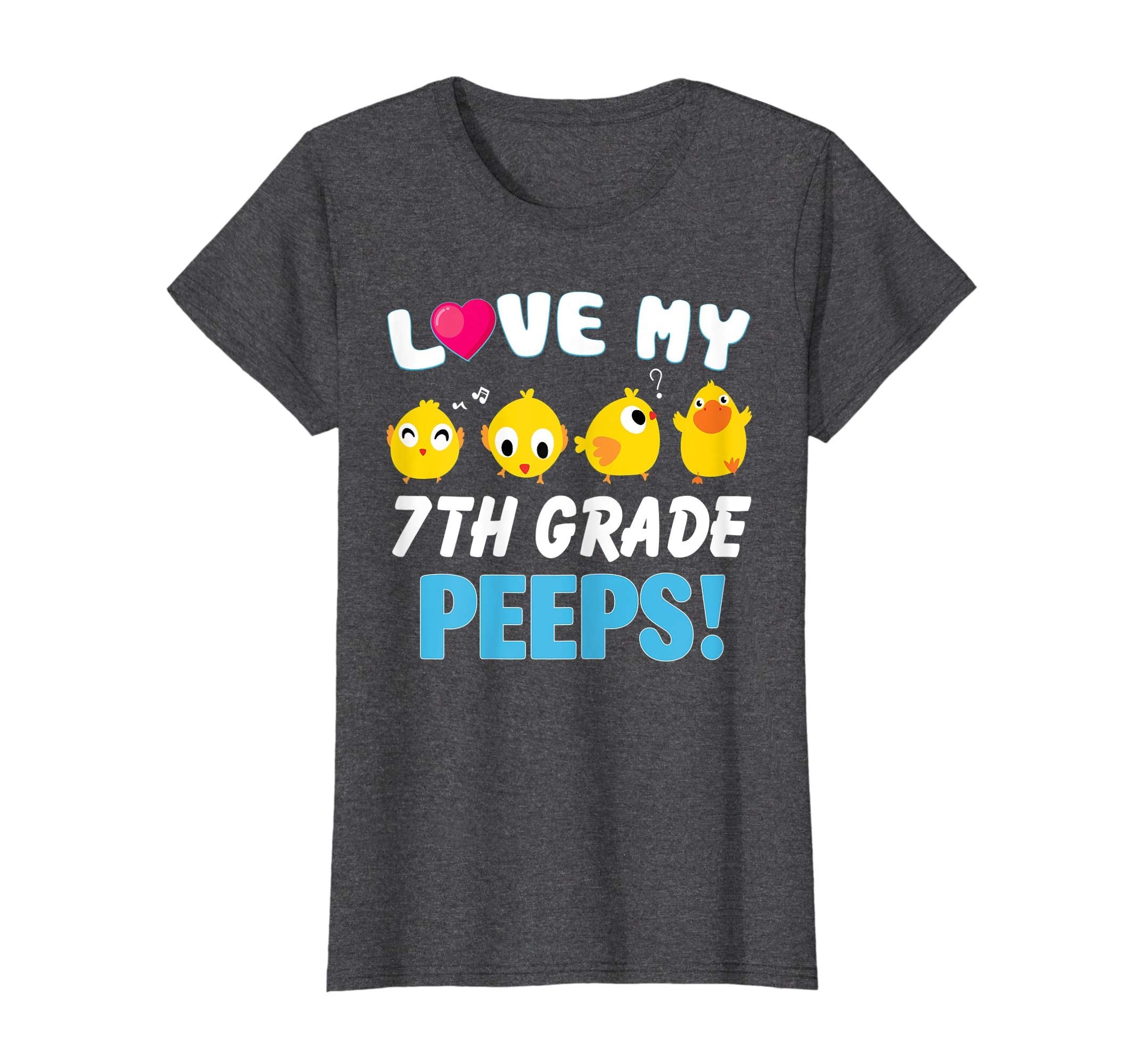 I Love My 7TH Grade Peeps Chicks Happy Easter Teacher Shirt