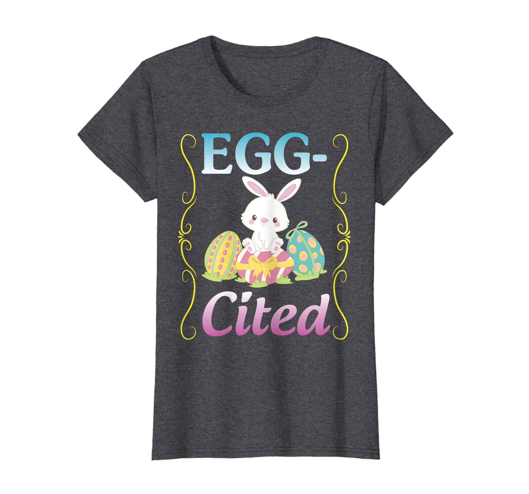 Bunny Rabbit Playing Easter Eggs Shirt Eggcited Excellent