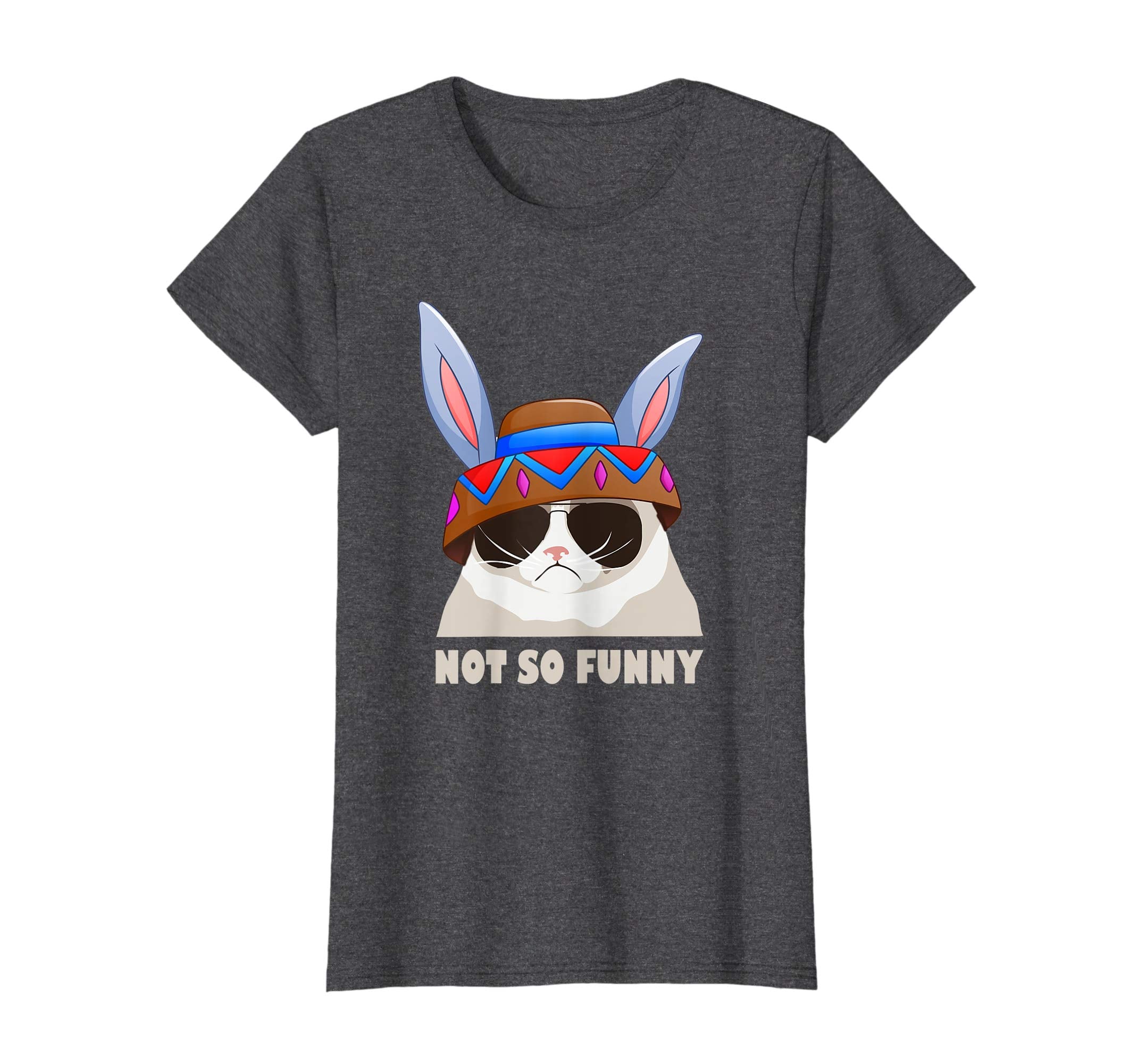 Funny Cat Easter Bunny Nope Spring Graphic T-Shirt