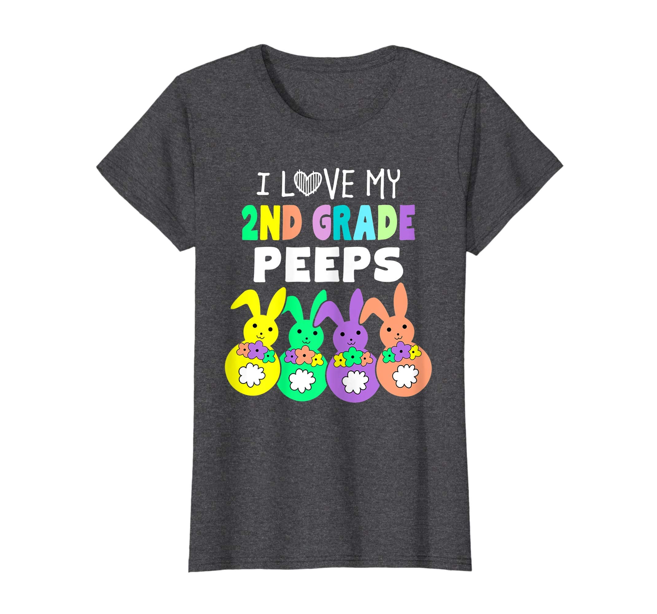 I Love My Second 2nd Grade Peeps Happy Easter Teacher Shirt