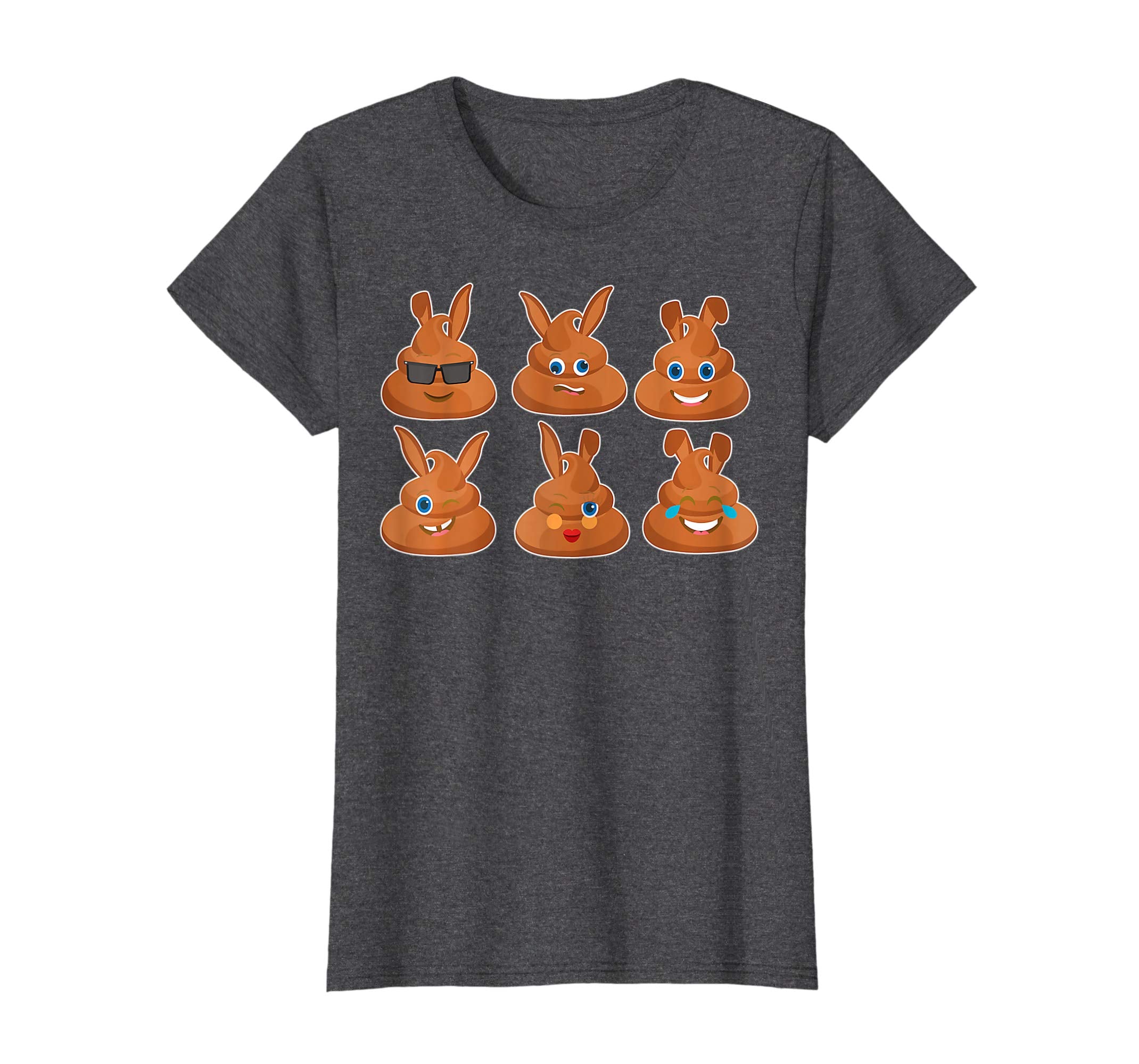 Cool Six Bunny Poops Emotion Faces Happy Easter Day Shirt