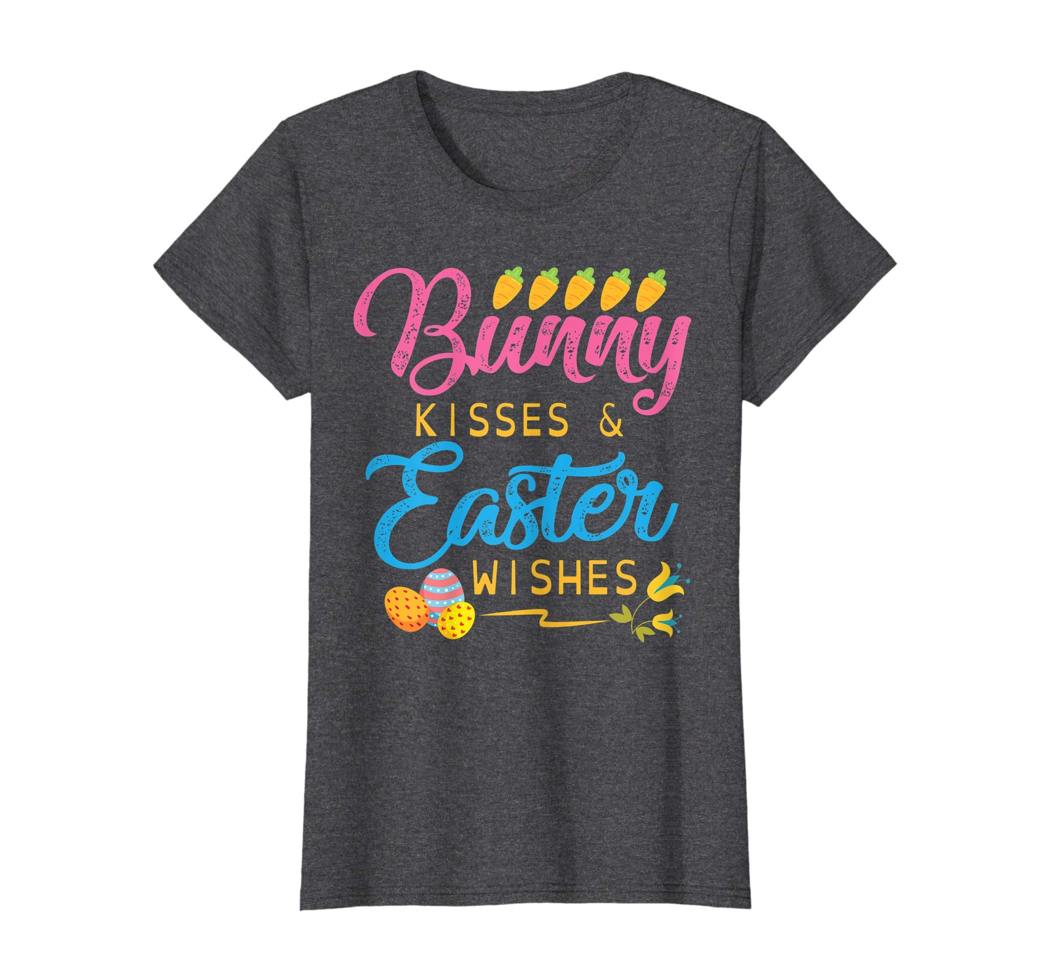 Carrot Easter Eggs Bunny Kisses &amp; Easter Wishes Flower Shirt