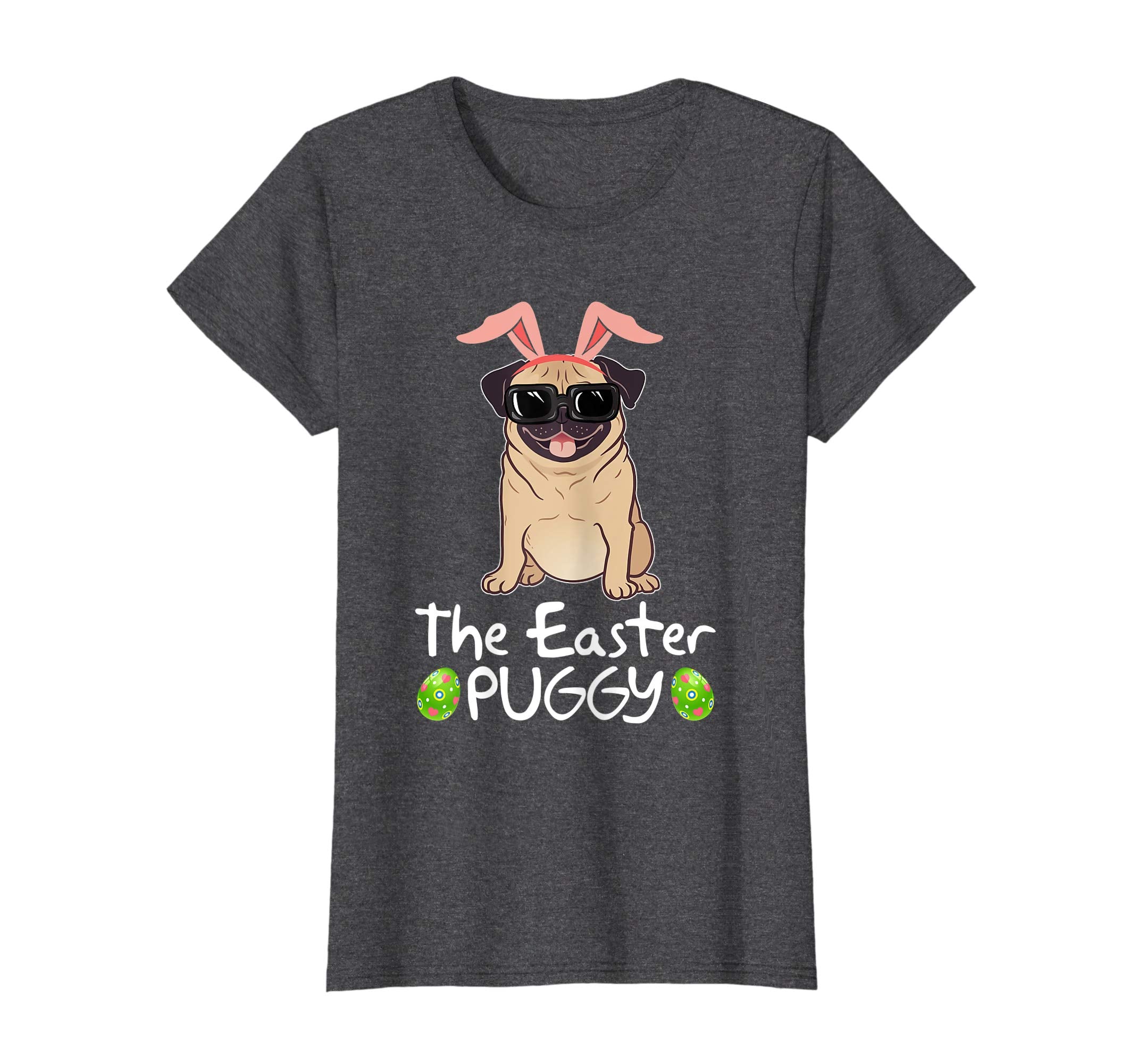 Funny Easter Pug Tshirt - Easter Puggy Bunny Shirt