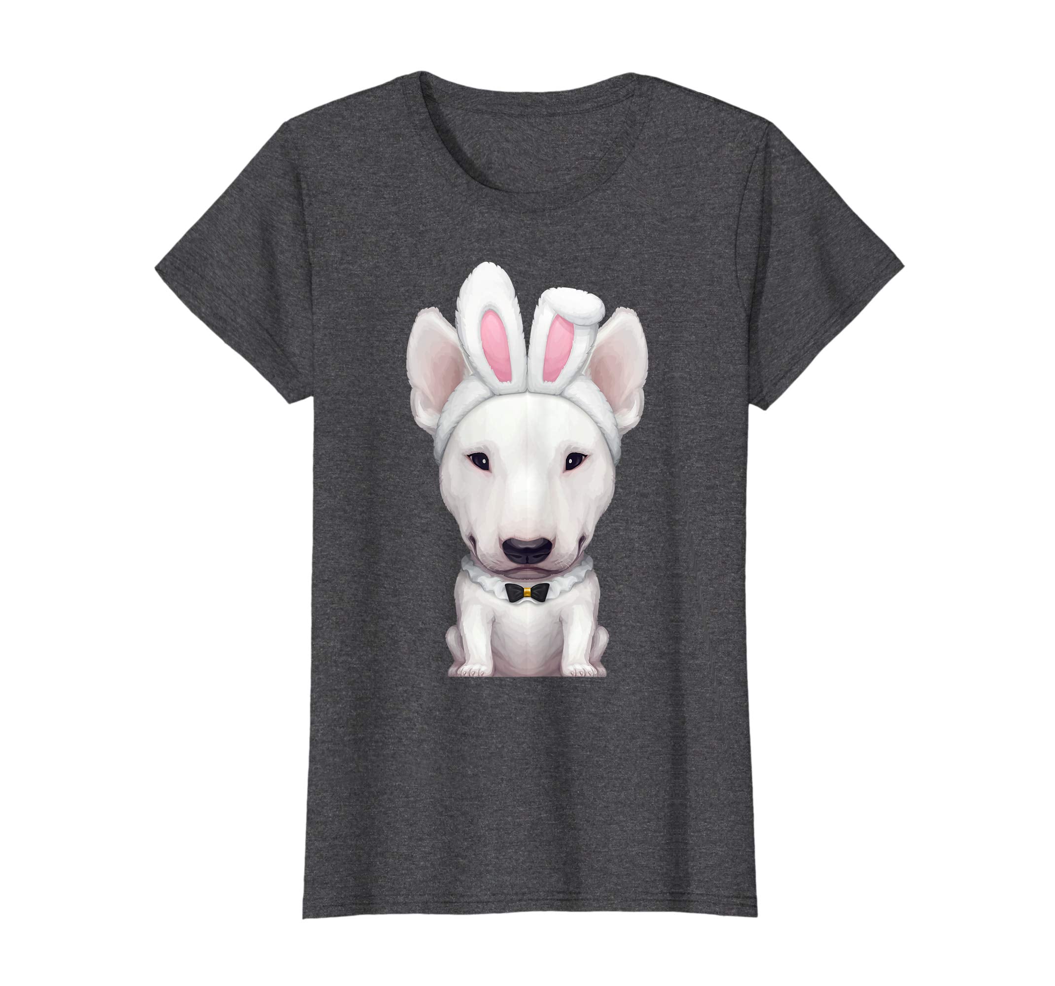 White English Bull Terrier in Easter Bunny Costume T-Shirt