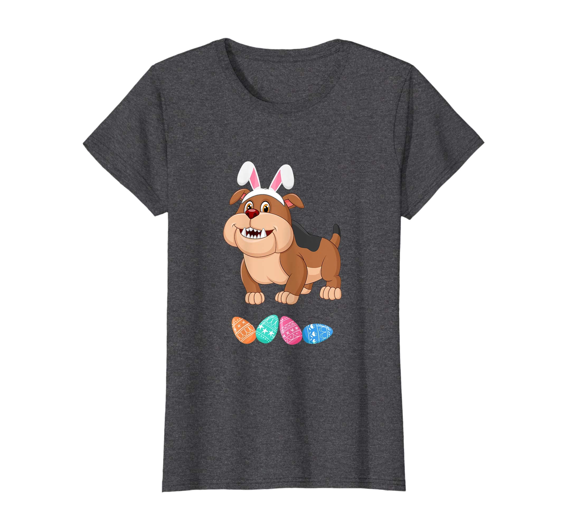 Funny Easter Bulldog With Bunny Ears And Eggs T Shirt