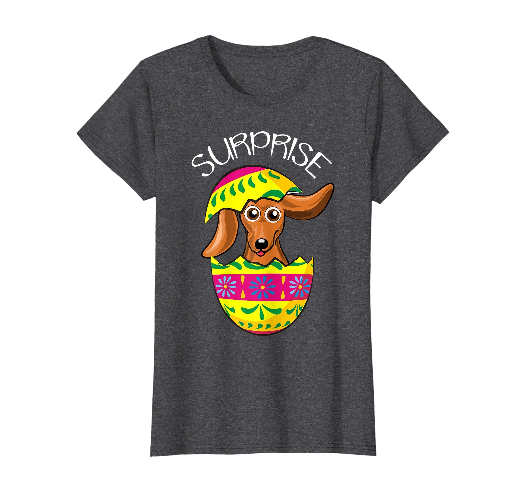 Funny Cute Puppy Dachshund Hatches Easter Egg Easter T-Shirt