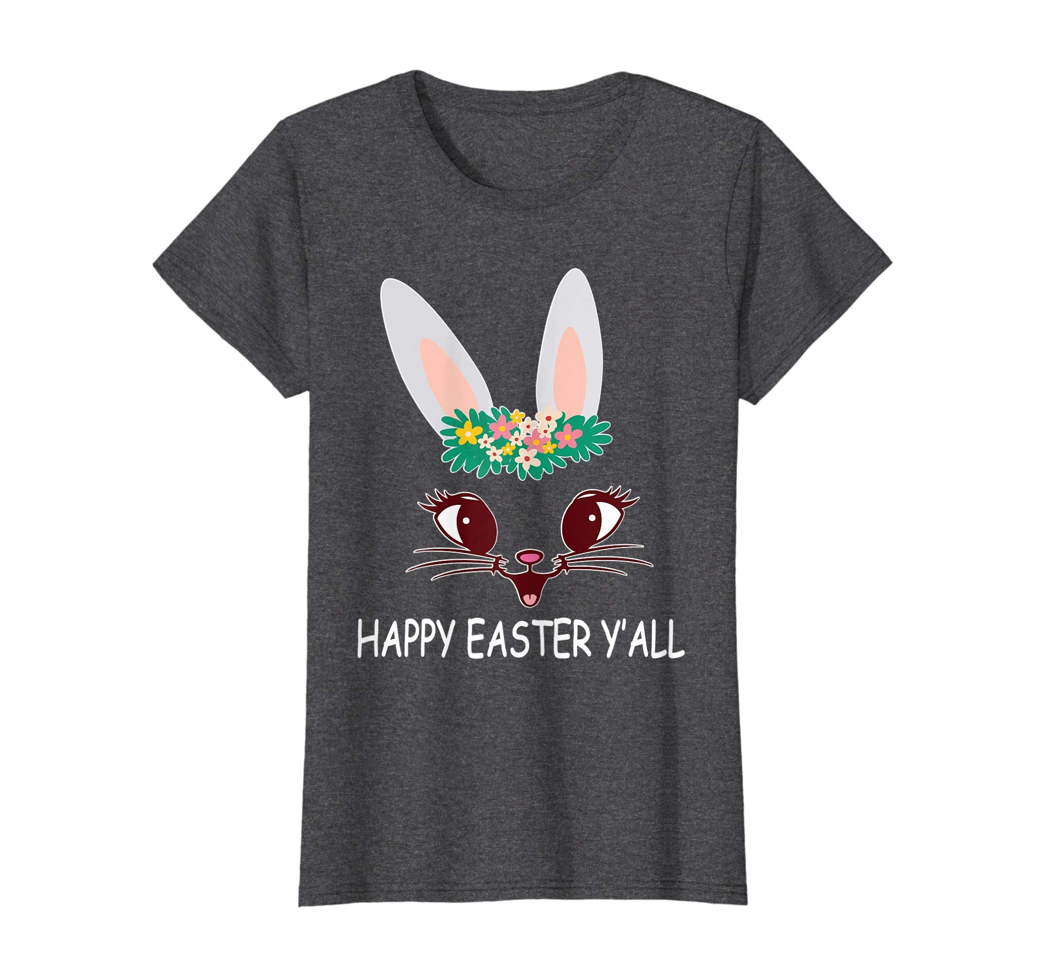 Flowers Bunny Rabbit Emotion Face Shirt Happy Easter Y'all