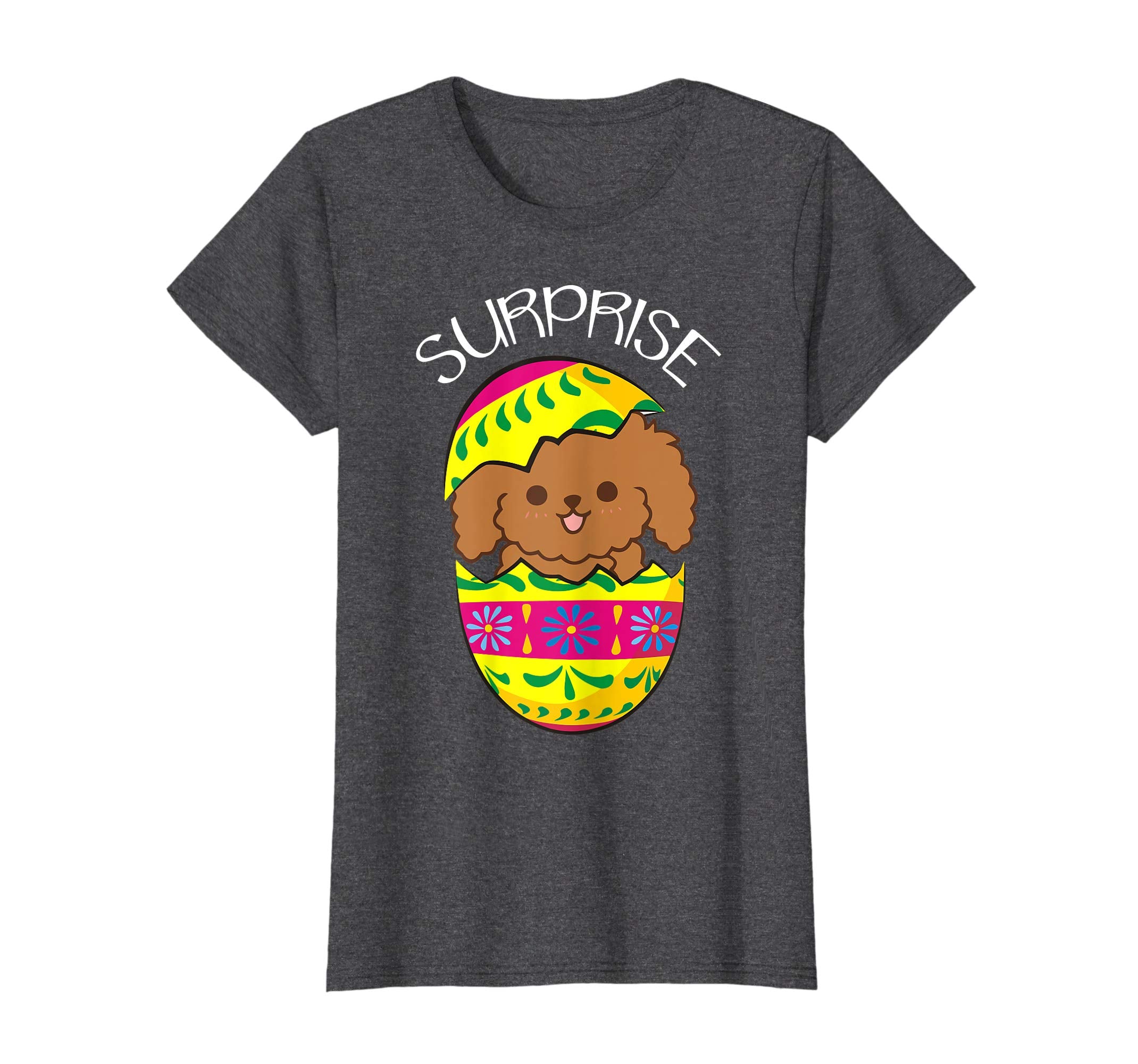 Funny Cute Puppy Poodle Hatches Easter Egg Easter T-Shirt