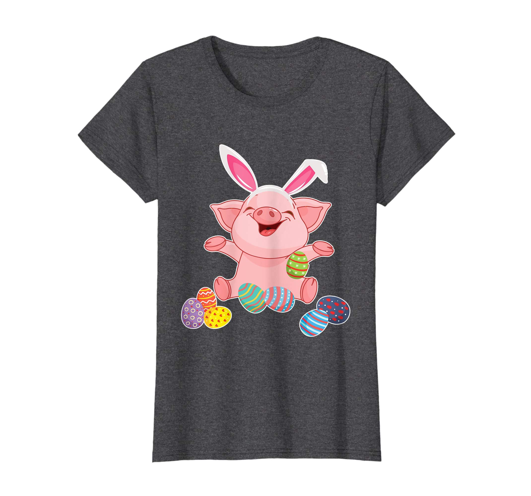 Pig And Bunny Rabbit Hat Playing Easter Eggs Happy Day Shirt