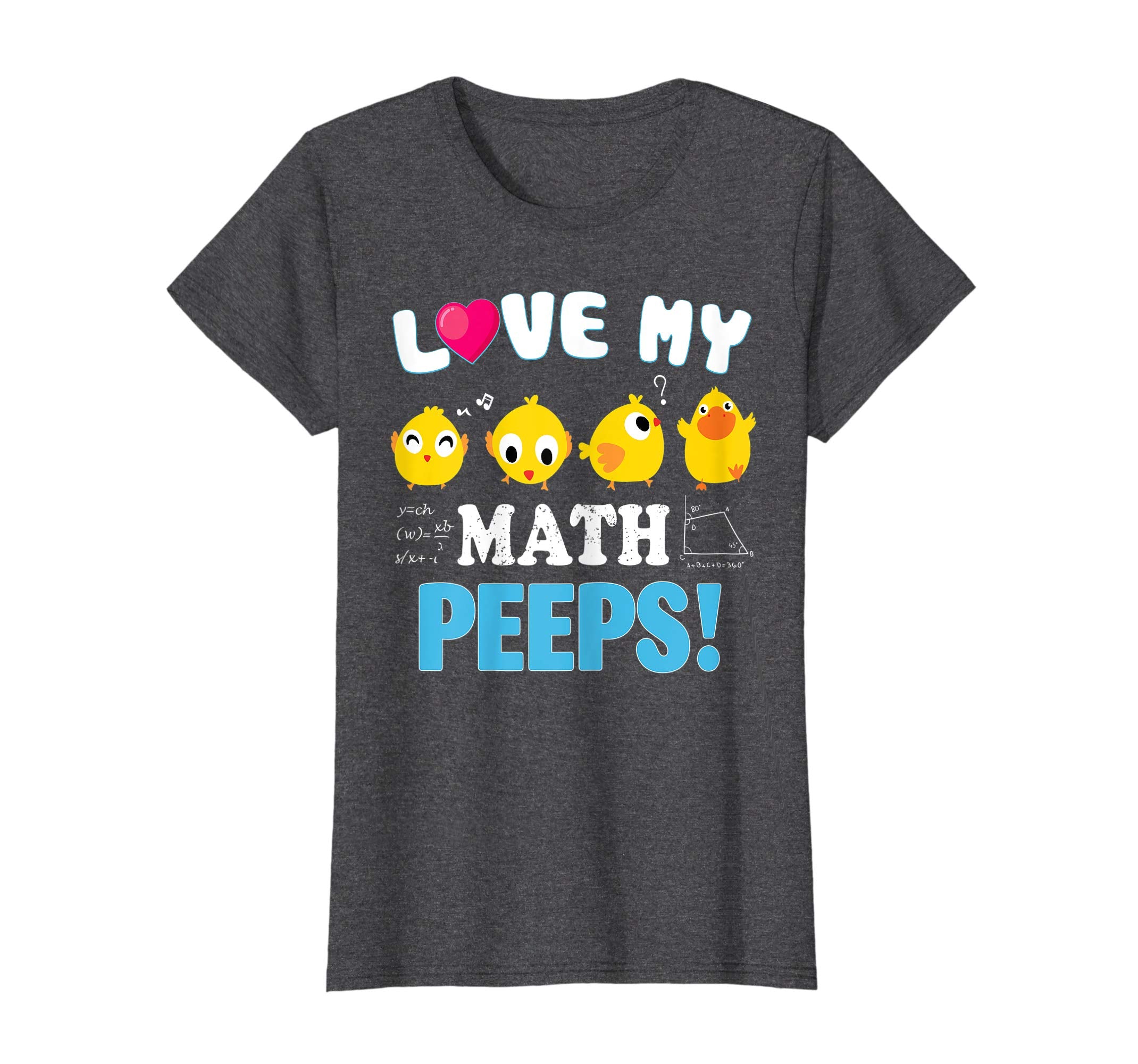 I Love My Math Peeps Chicks Happy Easter Teacher Shirt