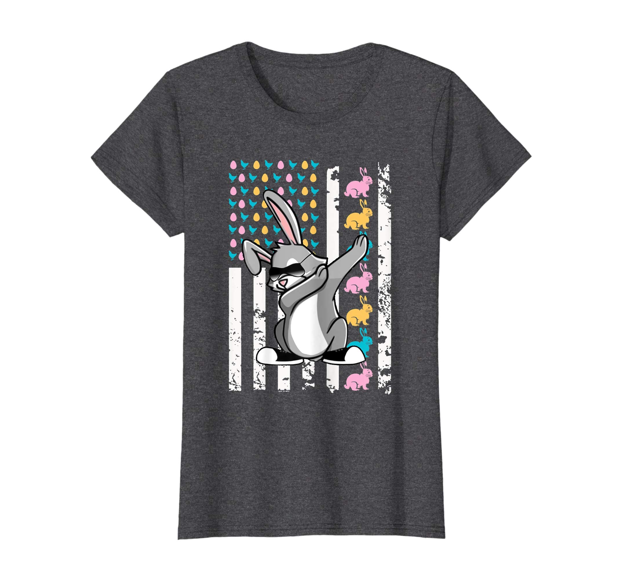 Easter Bunny Dabbing Shirt Easter American Flag Costume