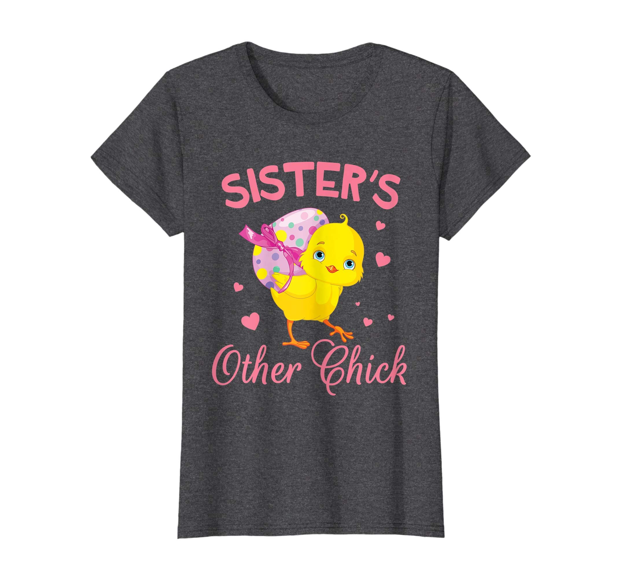 Hearts Chick With Big Easter Egg Shirt Sister's Other Chick