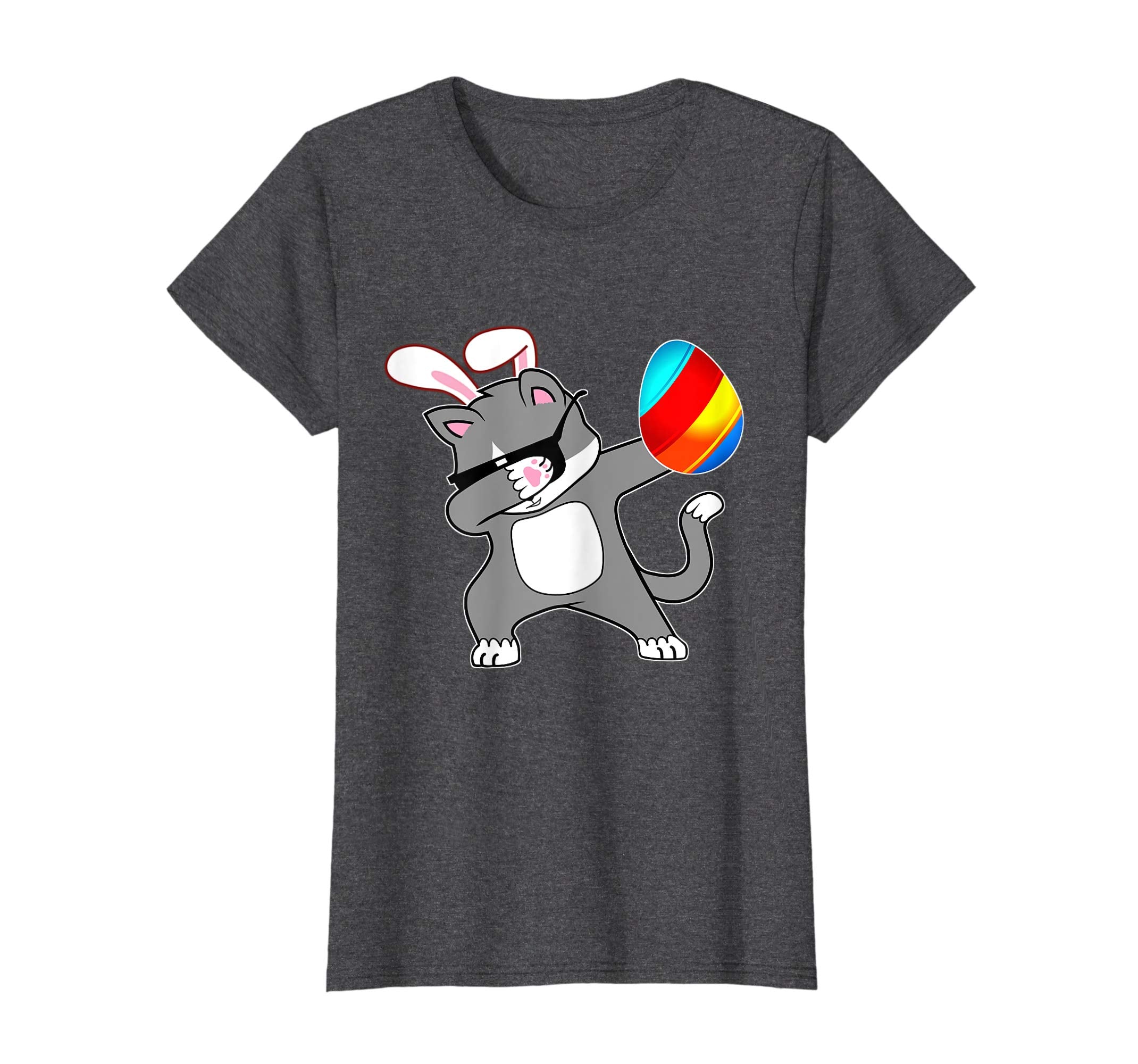 Easter Bunny Dabbing Kitty Cat Tshirt Egg Ears Animal Gift